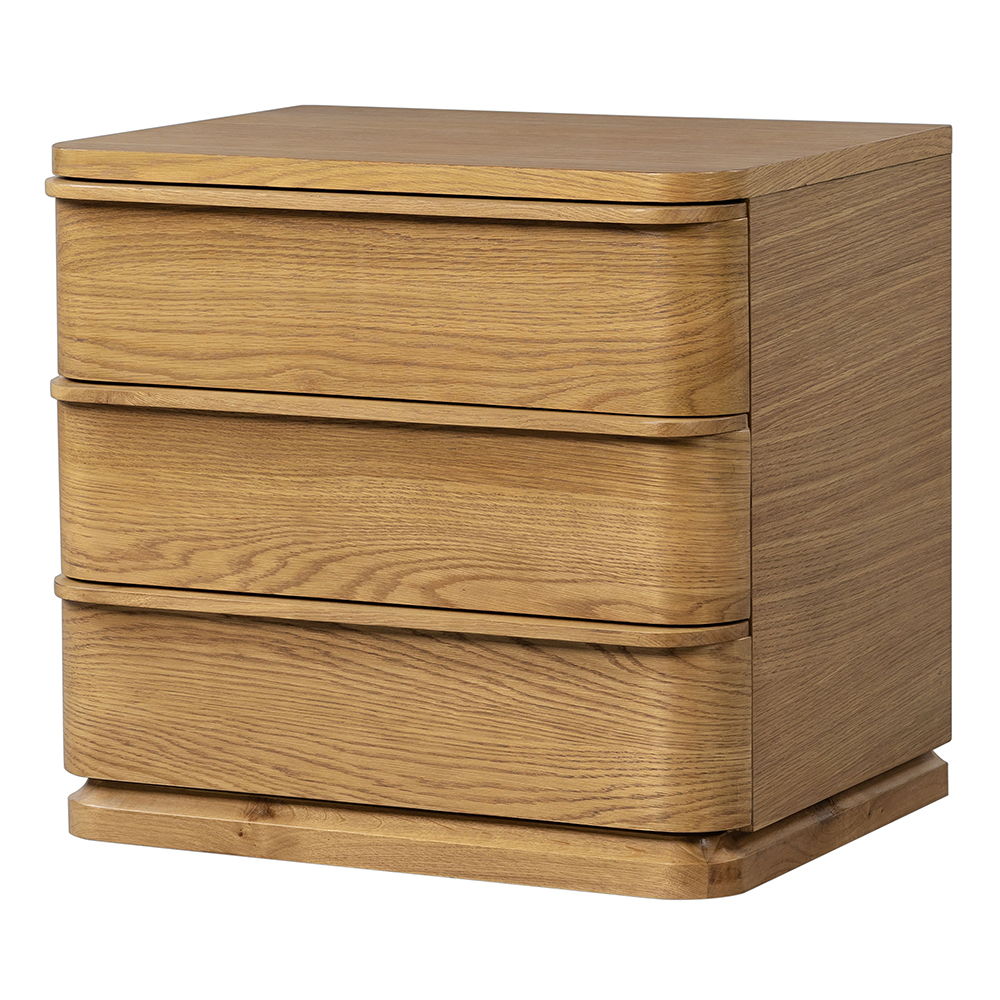 Zoey - Nightstand - Oak, light brown, view 2