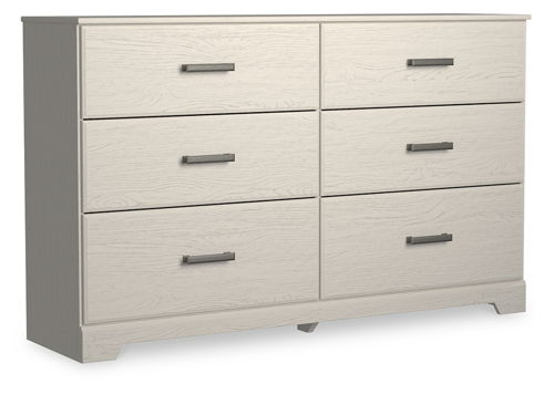 Stelsie - Six Drawer Dresser - White, white