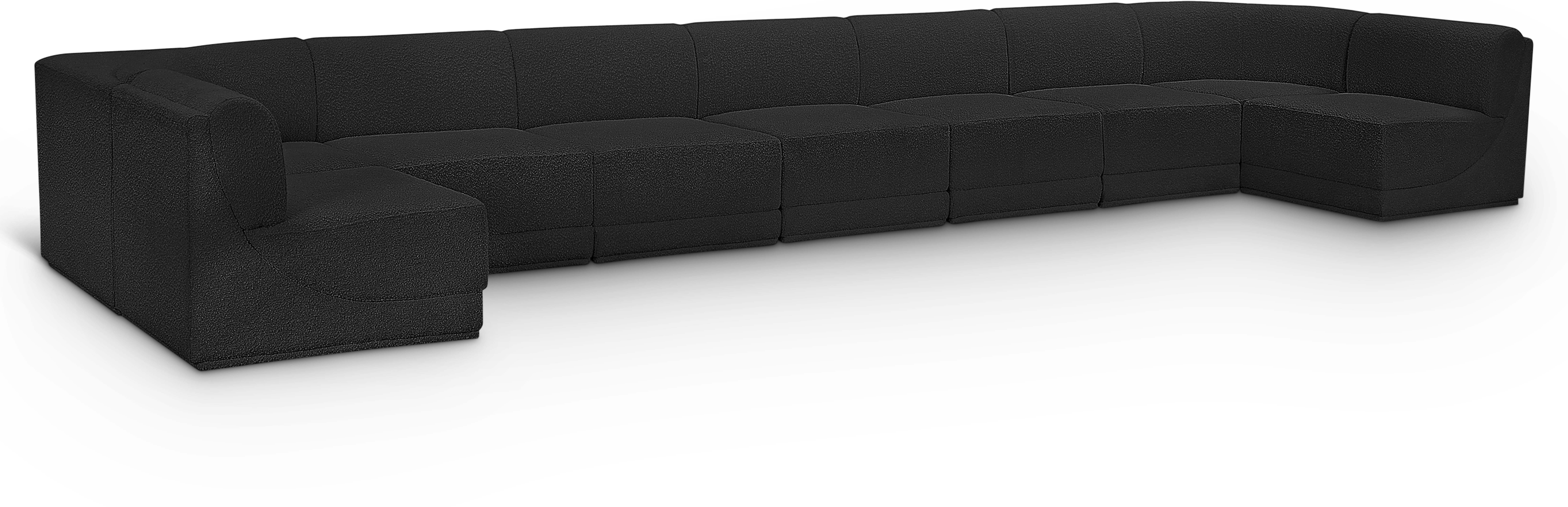 Ollie - 9 Piece Modular Sectional - Black
