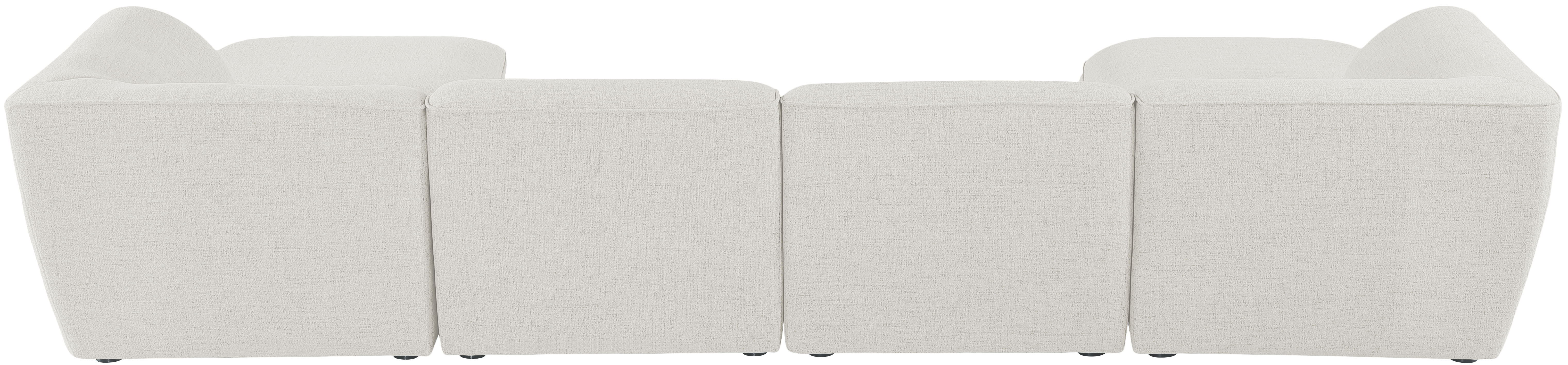Miramar - 6 Piece Modular Double Chaise Sectional - Cream