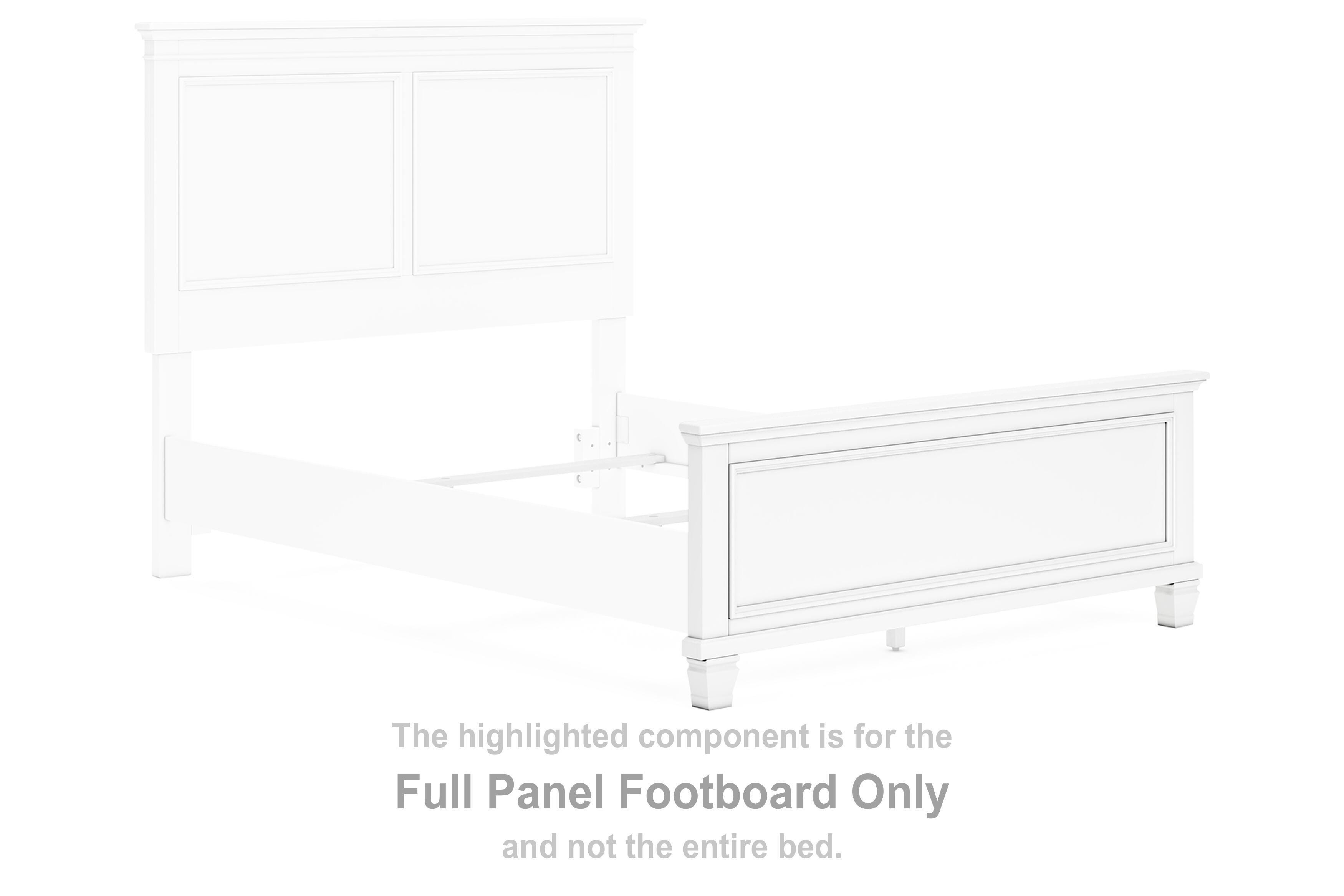 Fortman – Full Panel Footboard – White