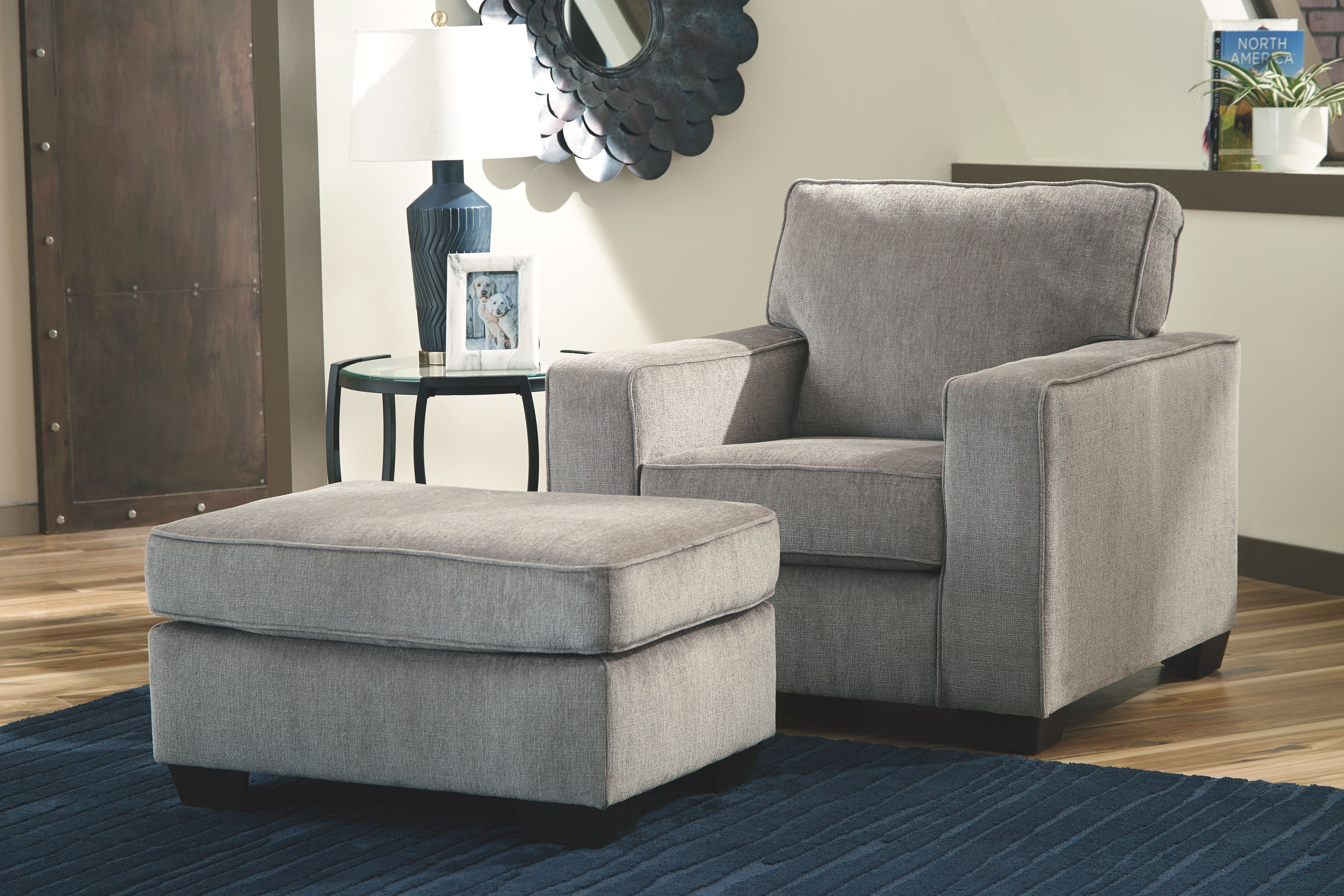 Ashley Furniture Altari - 4 Pc. - Sofa, Loveseat, Chair, Ottoman - Alloy - Image 6