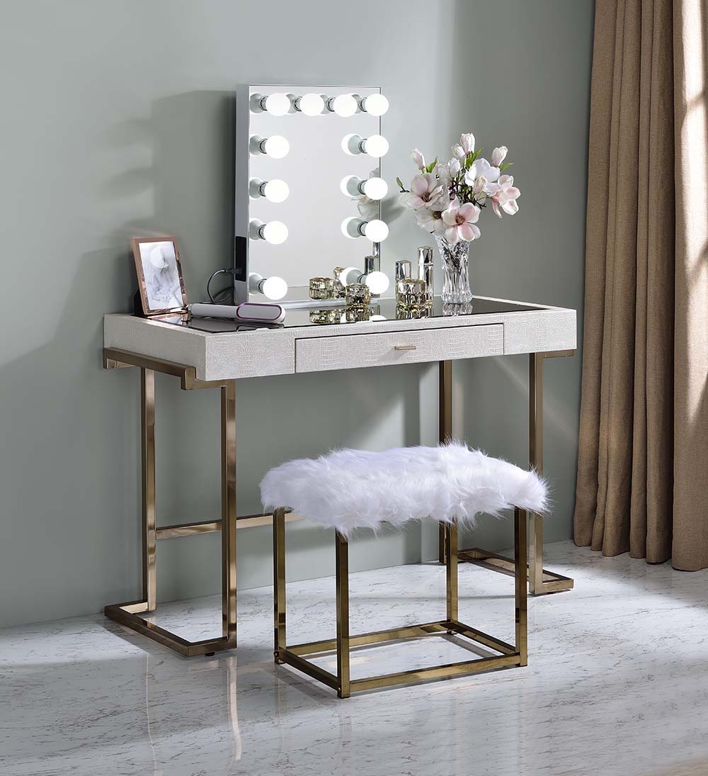 Asa - Accent Mirror - White, white, view 4