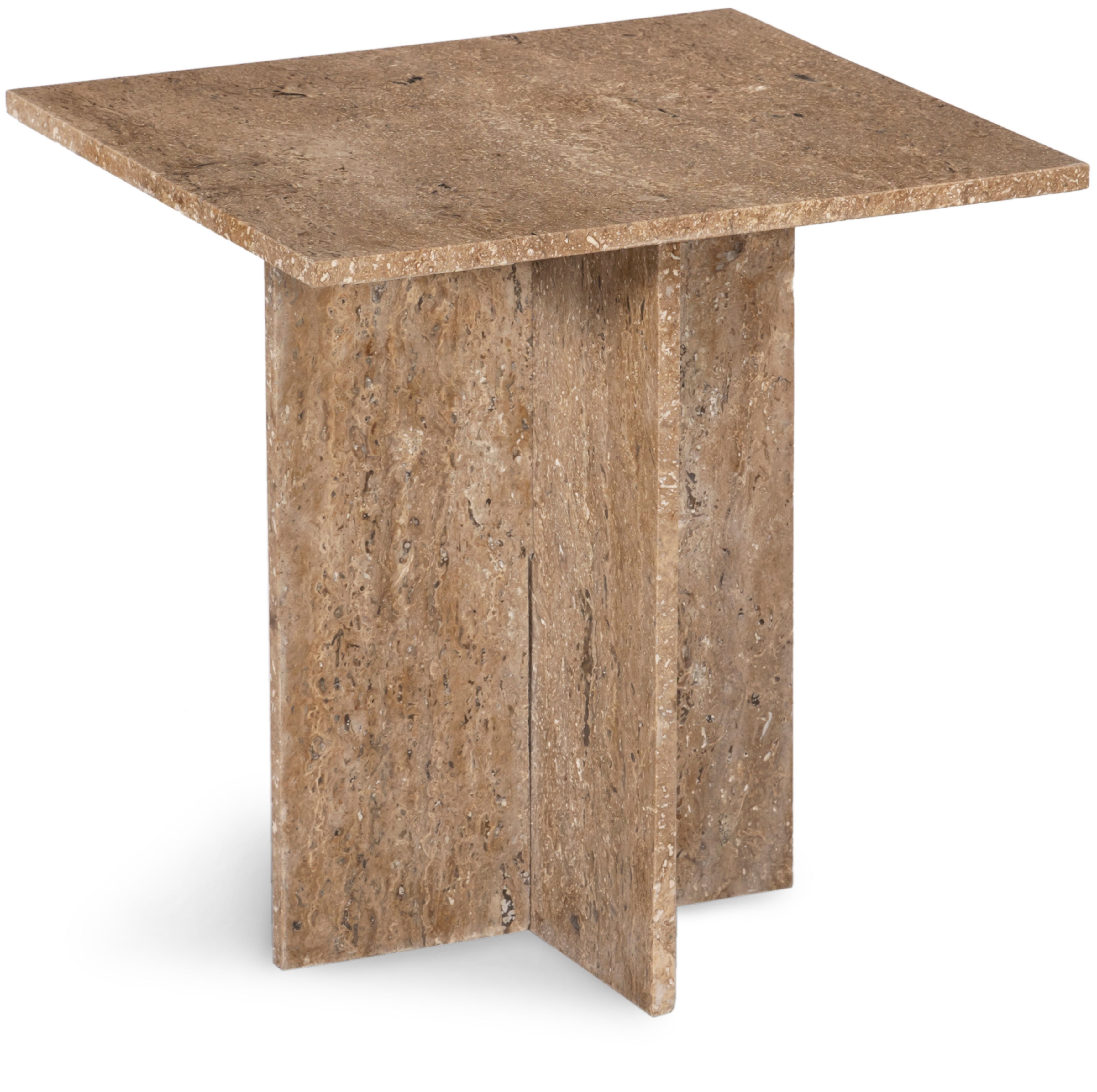 Verona - End Table - Travrtine