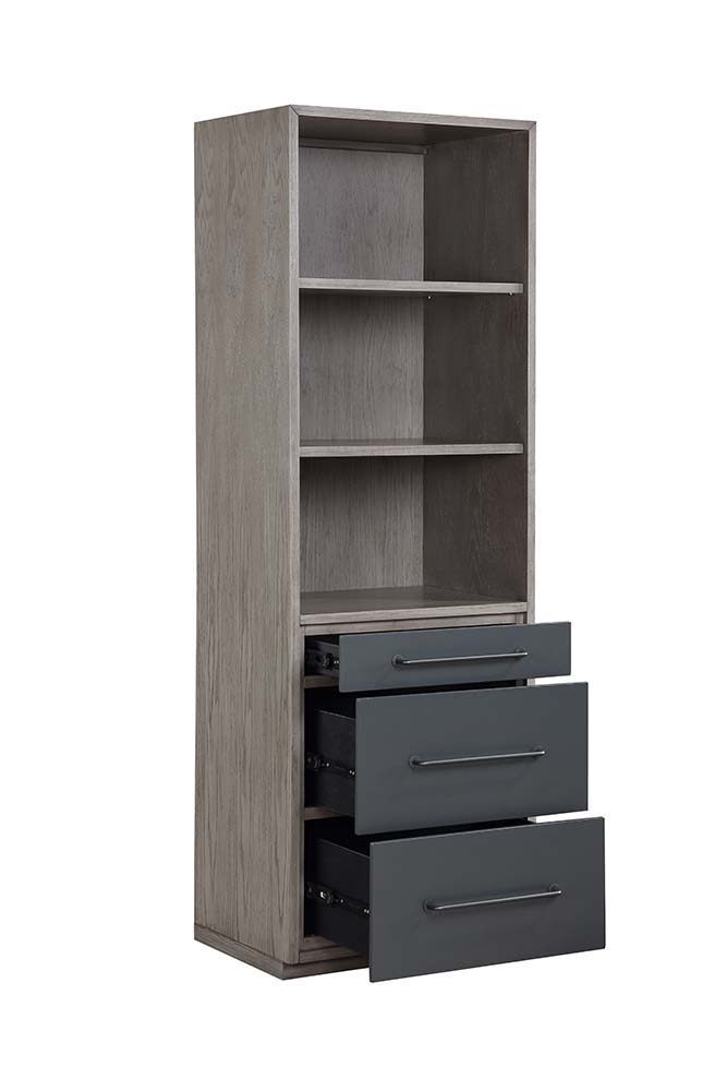 Estevon - Bookcase - Gray Oak, dark gray, view 6