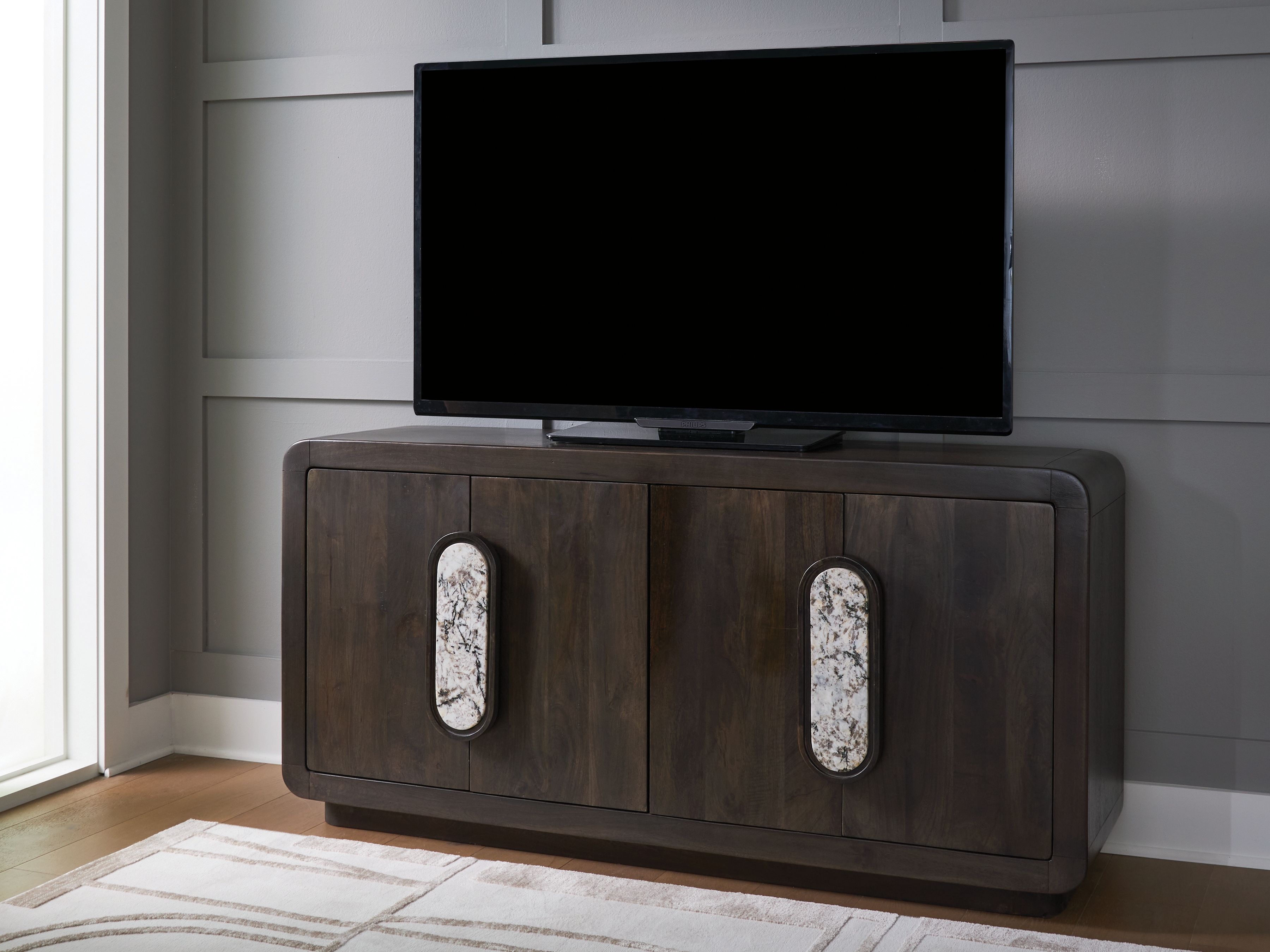 Ashley Furniture Elliston - Accent Cabinet - Espresso Brown - Image 6