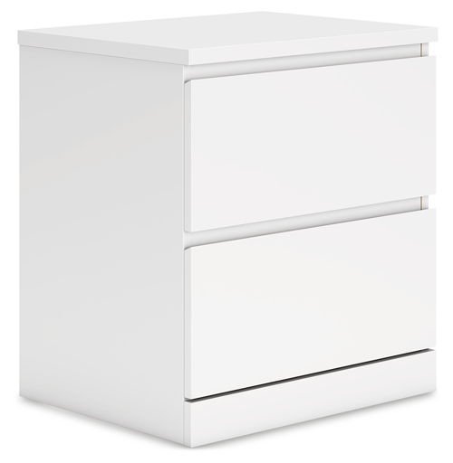 Onita - Two Drawer Night Stand - White, white