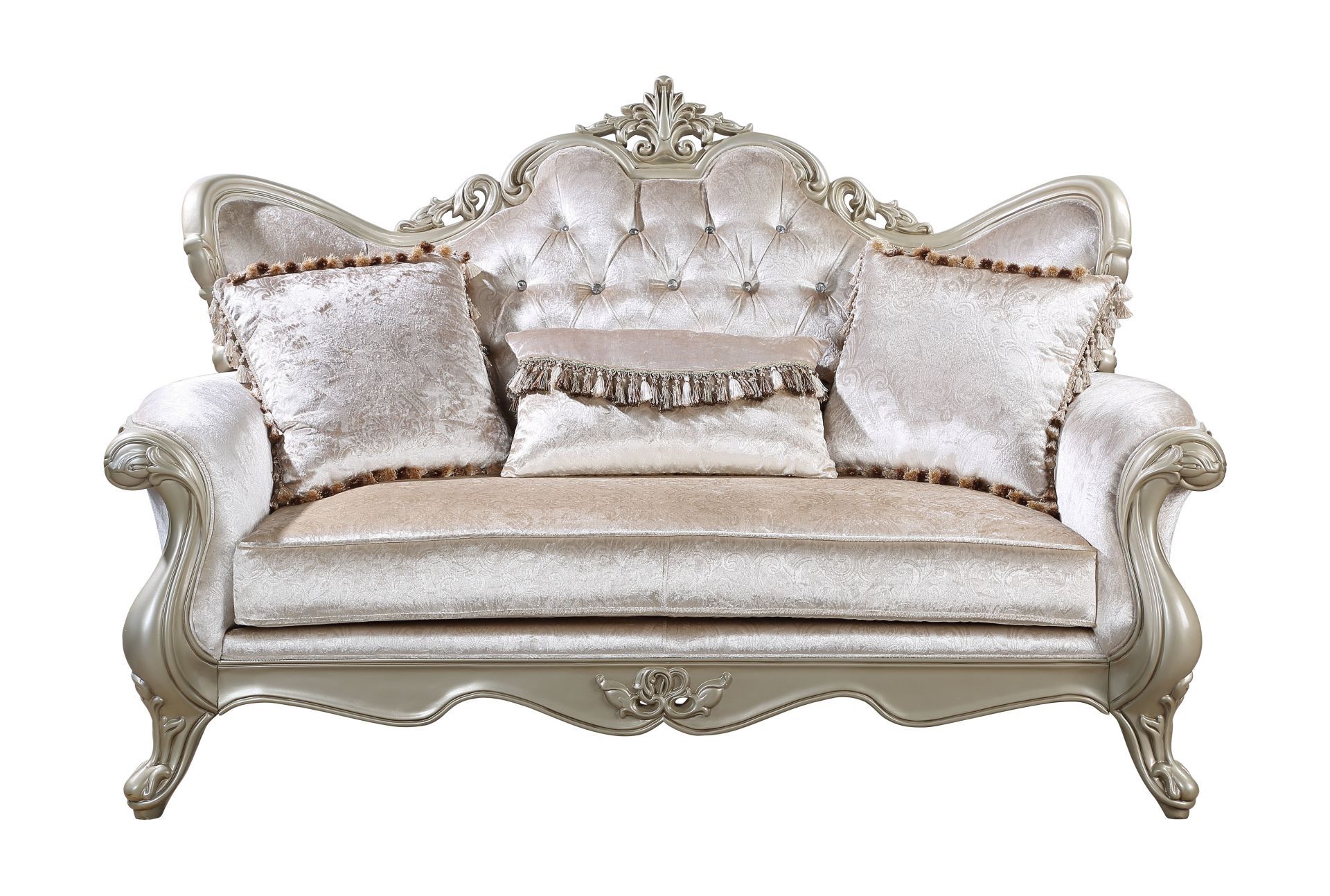 Monique - Loveseat - Pearl Silver