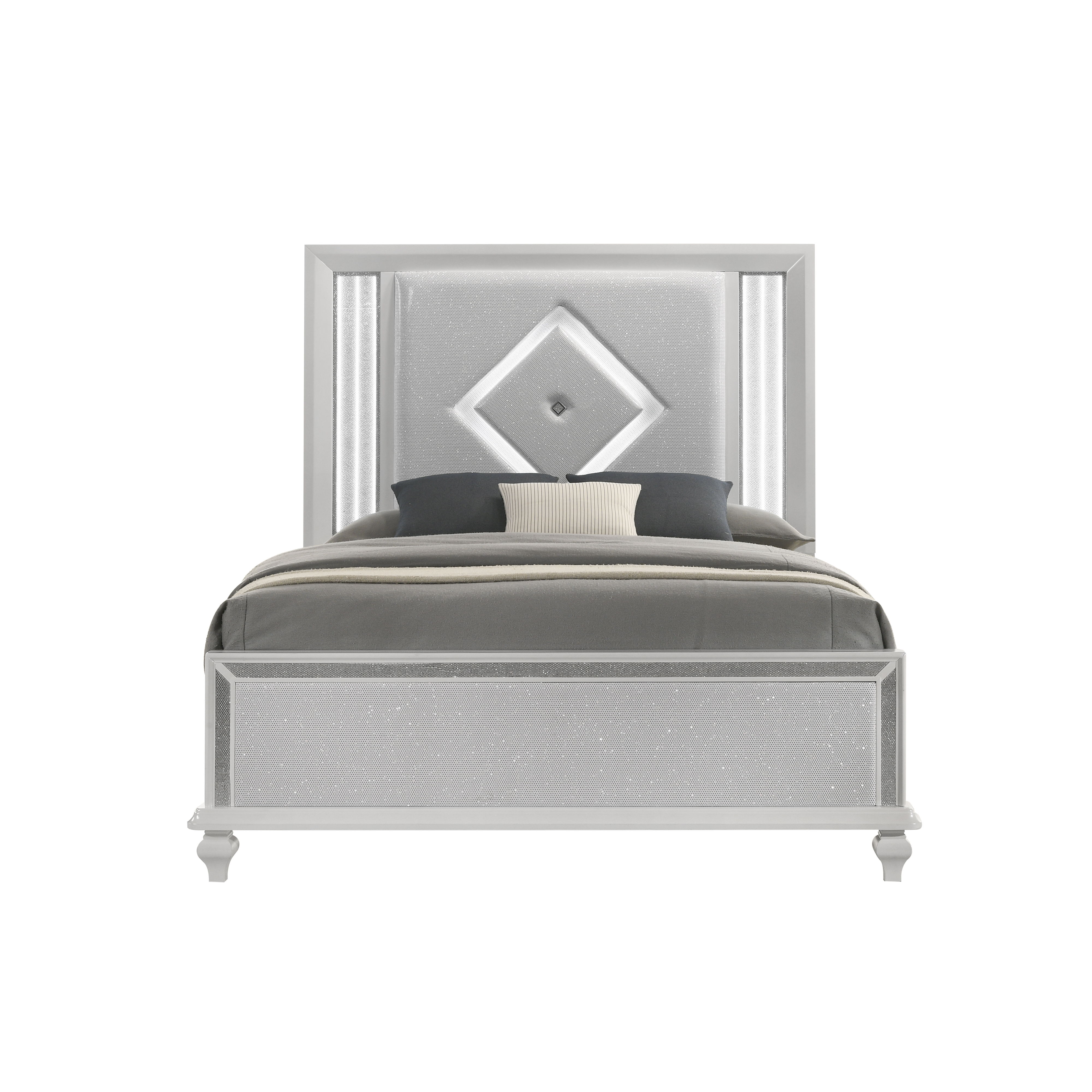 Stardust - 5/0 Queen Bed - White