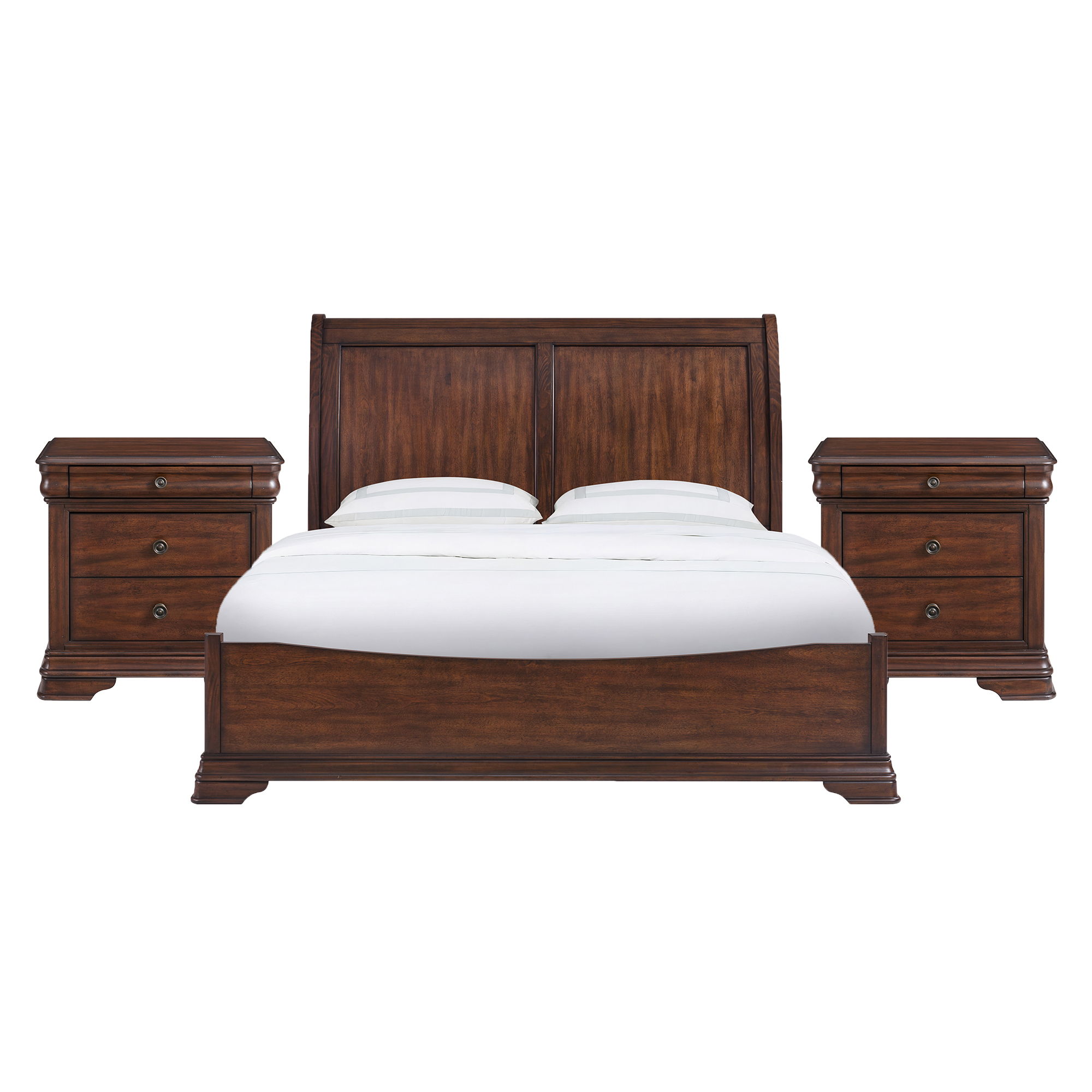 King · 3 Pc · Bedroom Set With 2 Nightstands