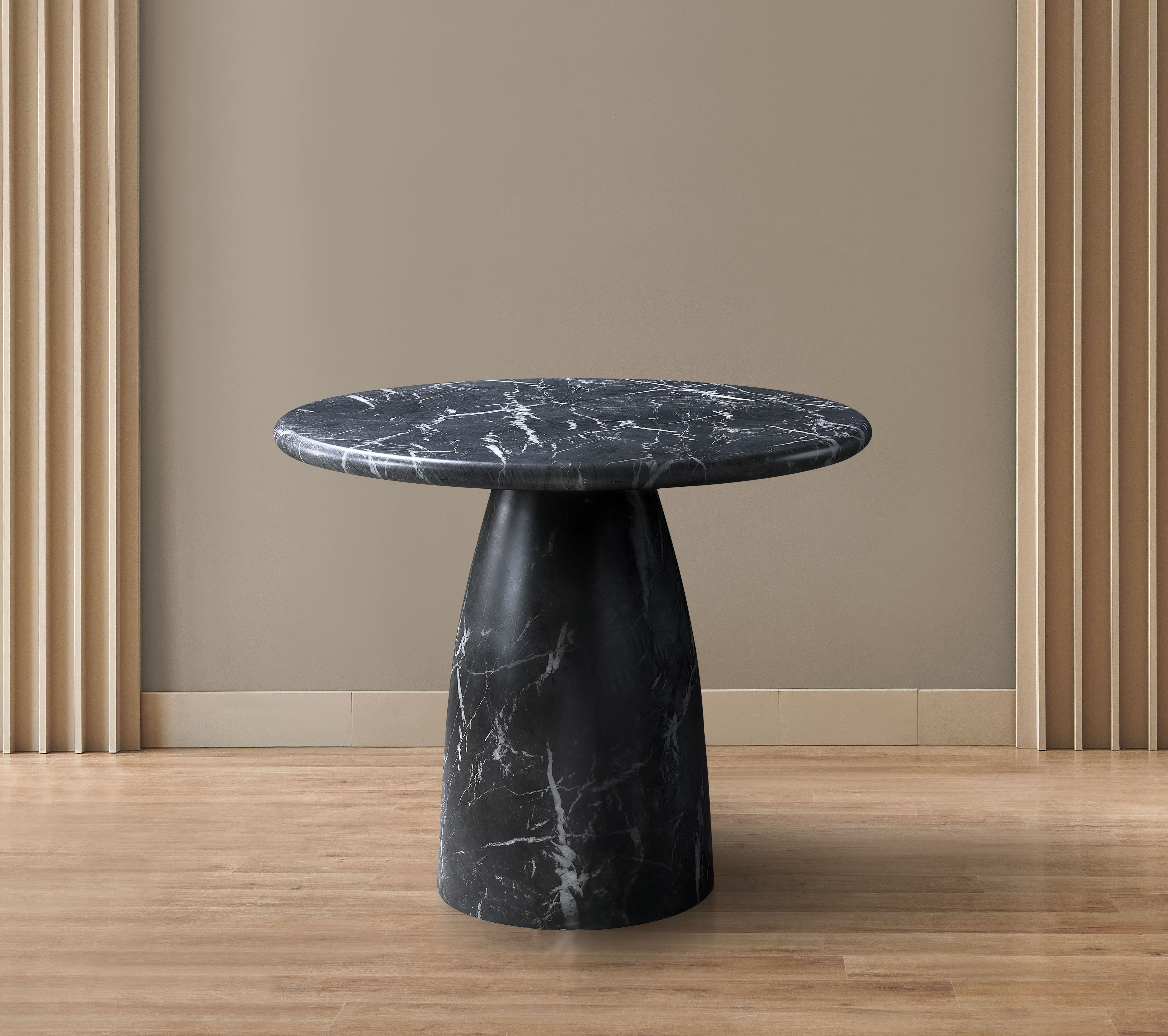 Cosenza - 36" Marble Finish Concrete Dining Table - Black