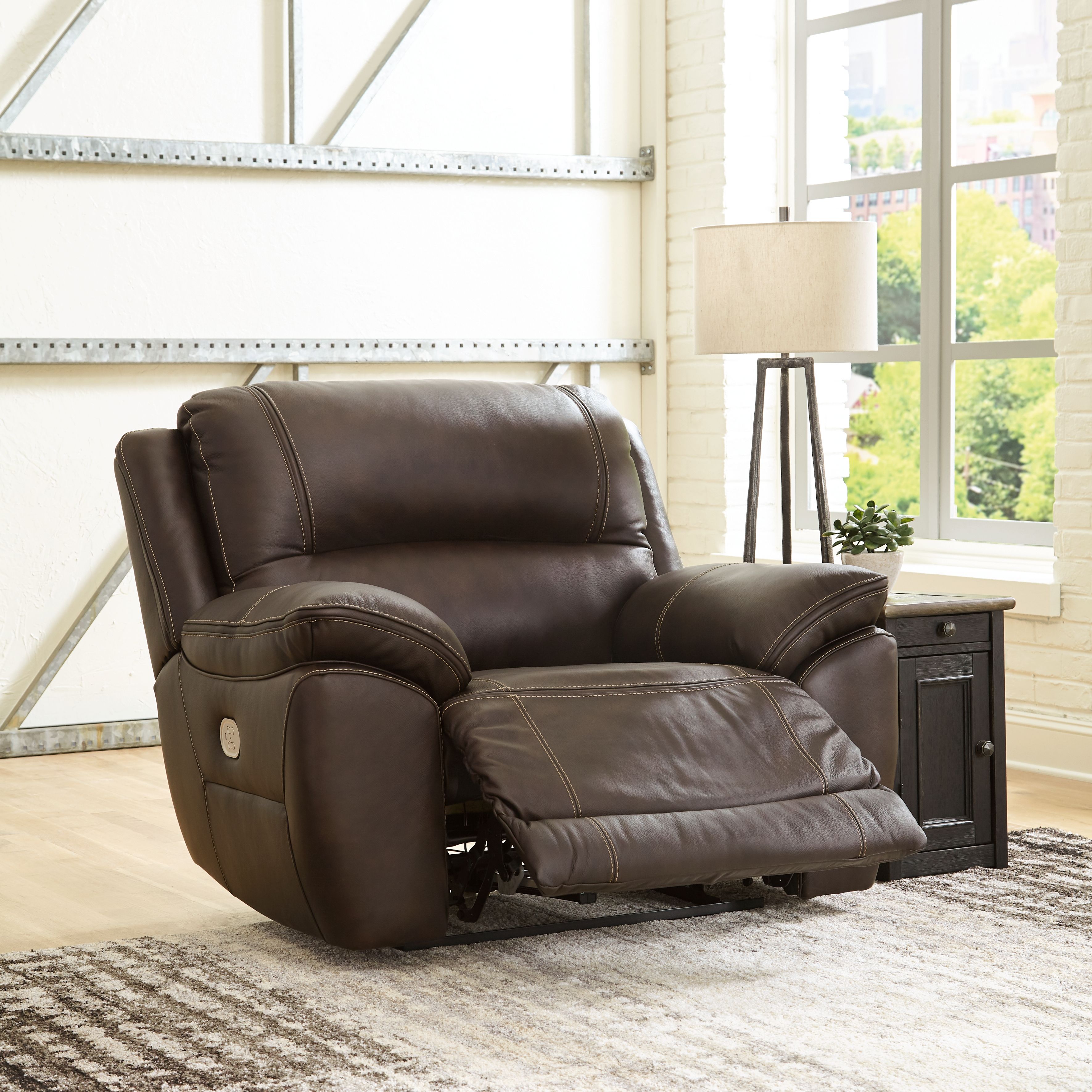 Ashley Furniture Dunleith - Zero Wall Recliner w/PWR HDRST - Chocolate - Image 10