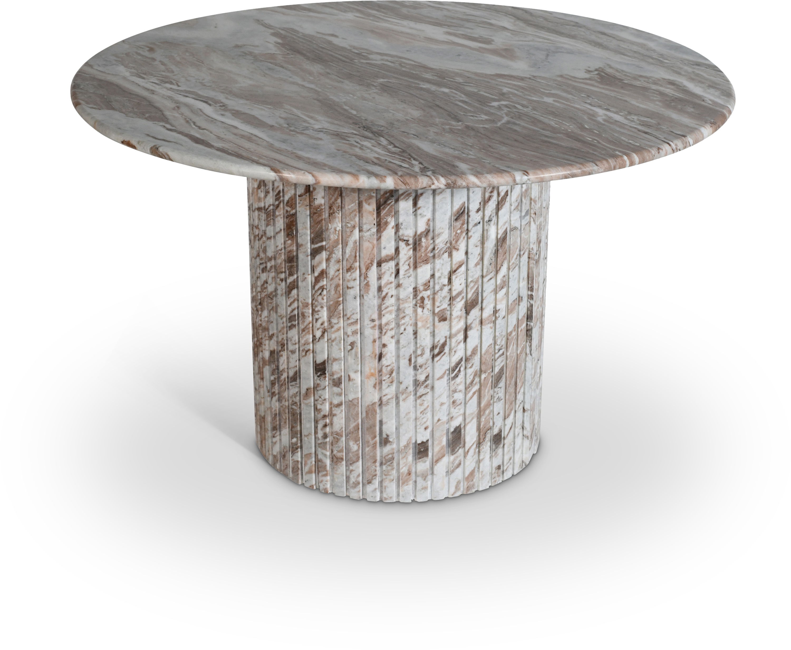 Genoa - Marble 48" Dining Table - Brown
