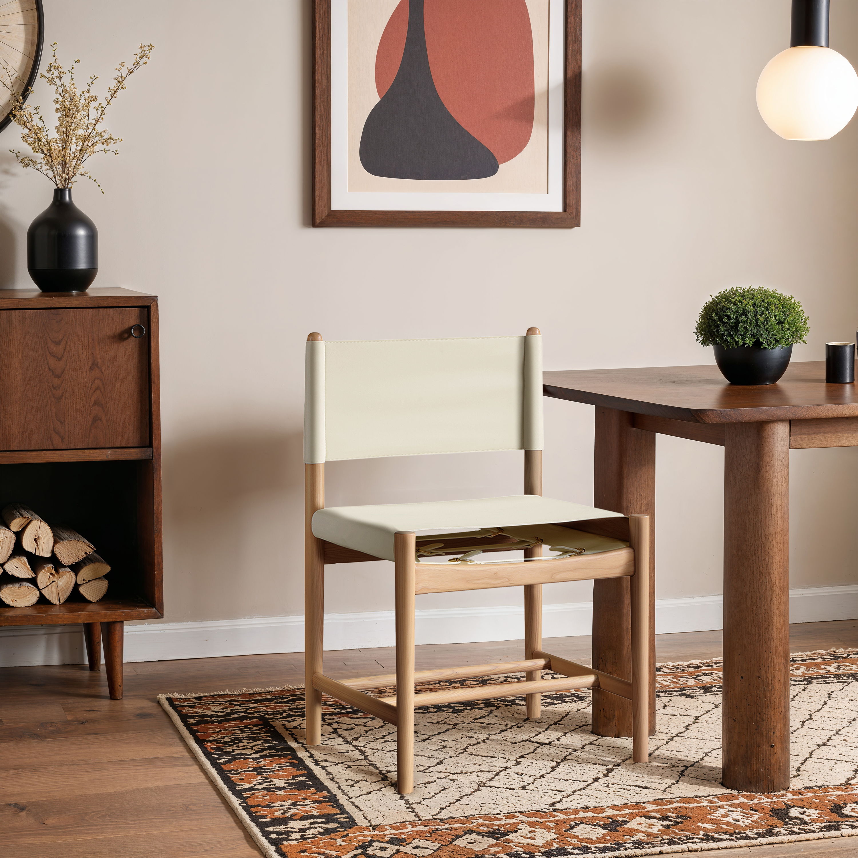 Rawlins - Vegan Leather Dining Chair (Set of 2) - Cream