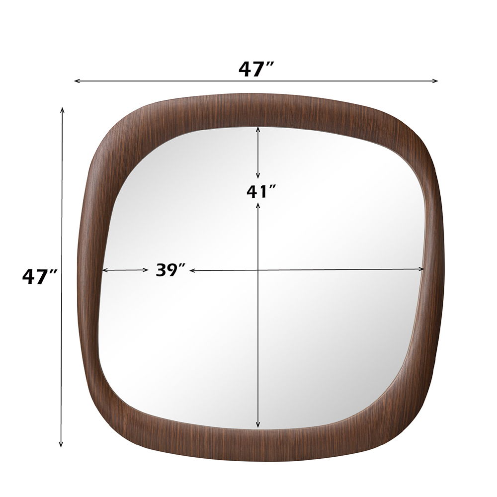 Dana - Accent Mirror - Dark Walnut, dark brown, view 3