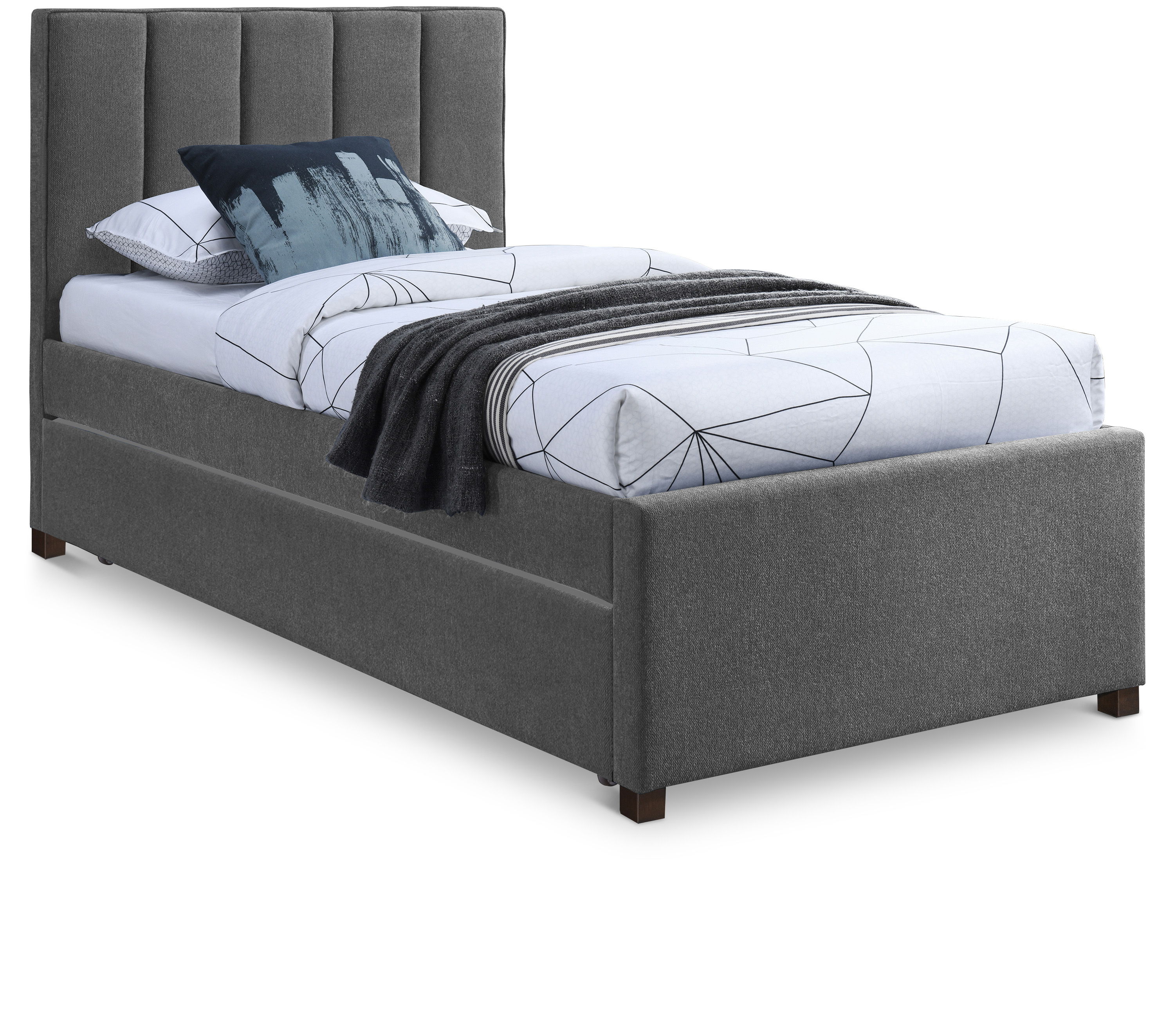 Harper - Twin Trundle Bed - Gray