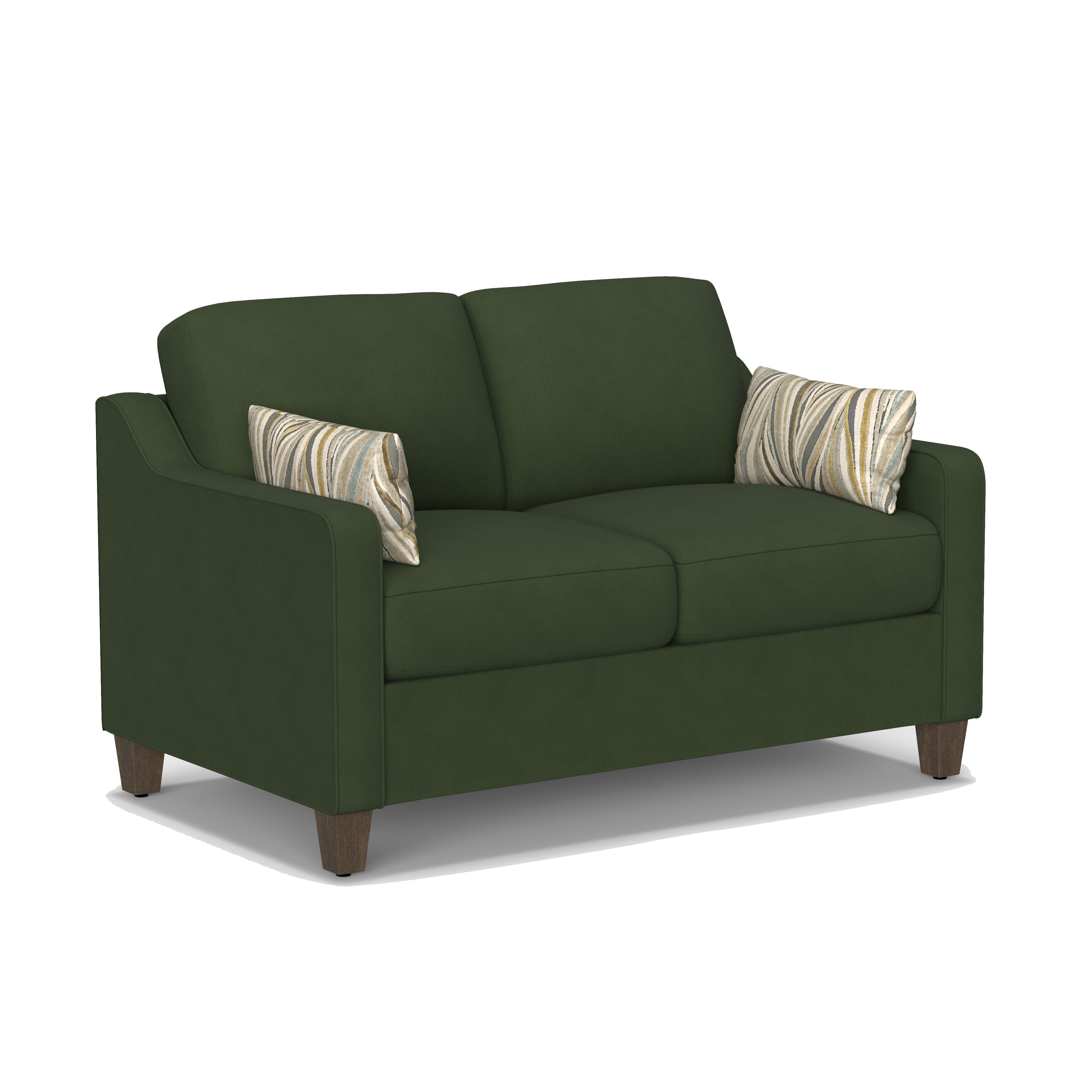 Drew - Fabric Loveseat, green