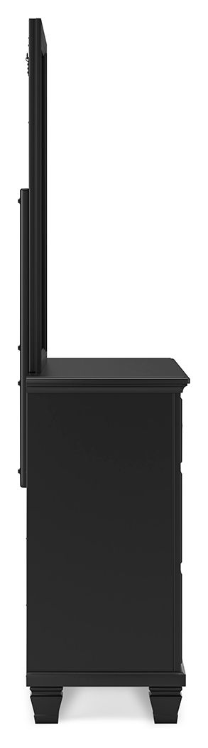 Ashley Furniture Lanolee - Dresser And Mirror - Black - Image 6