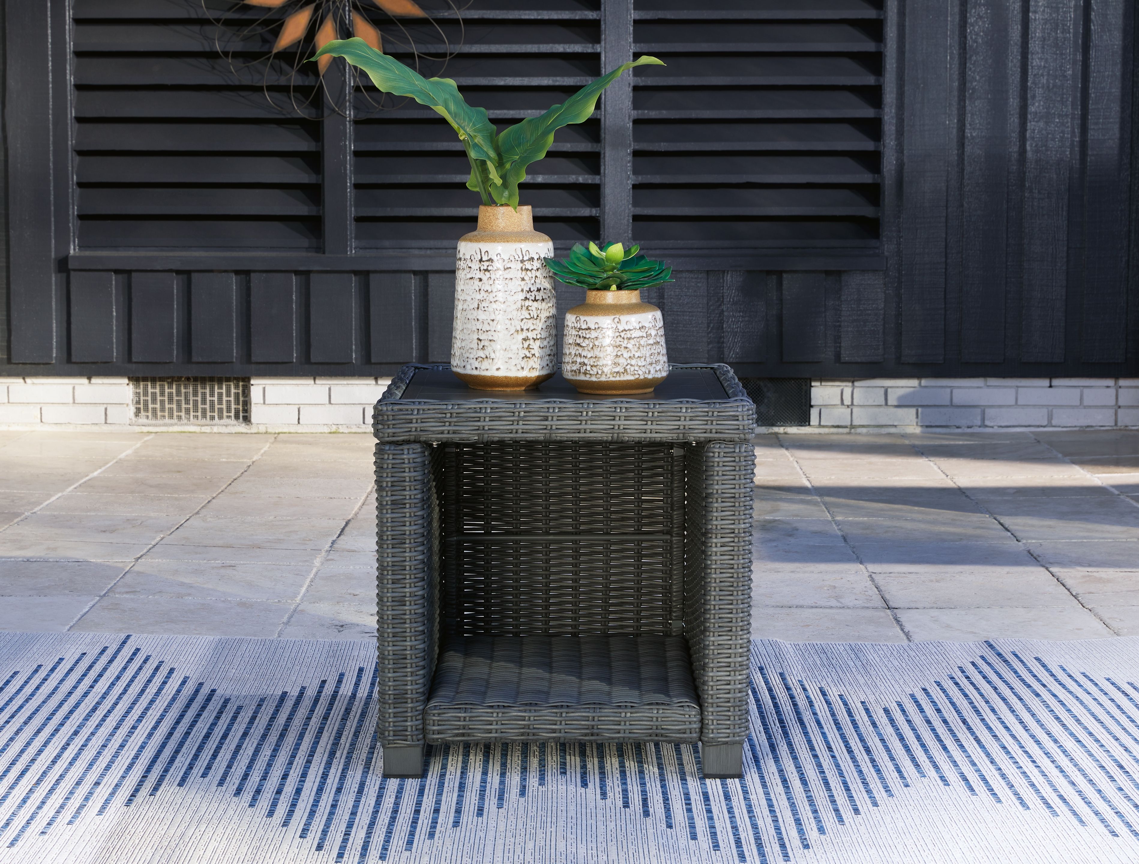 Ashley Furniture Elite Park - Square End Table - Gray - Image 2