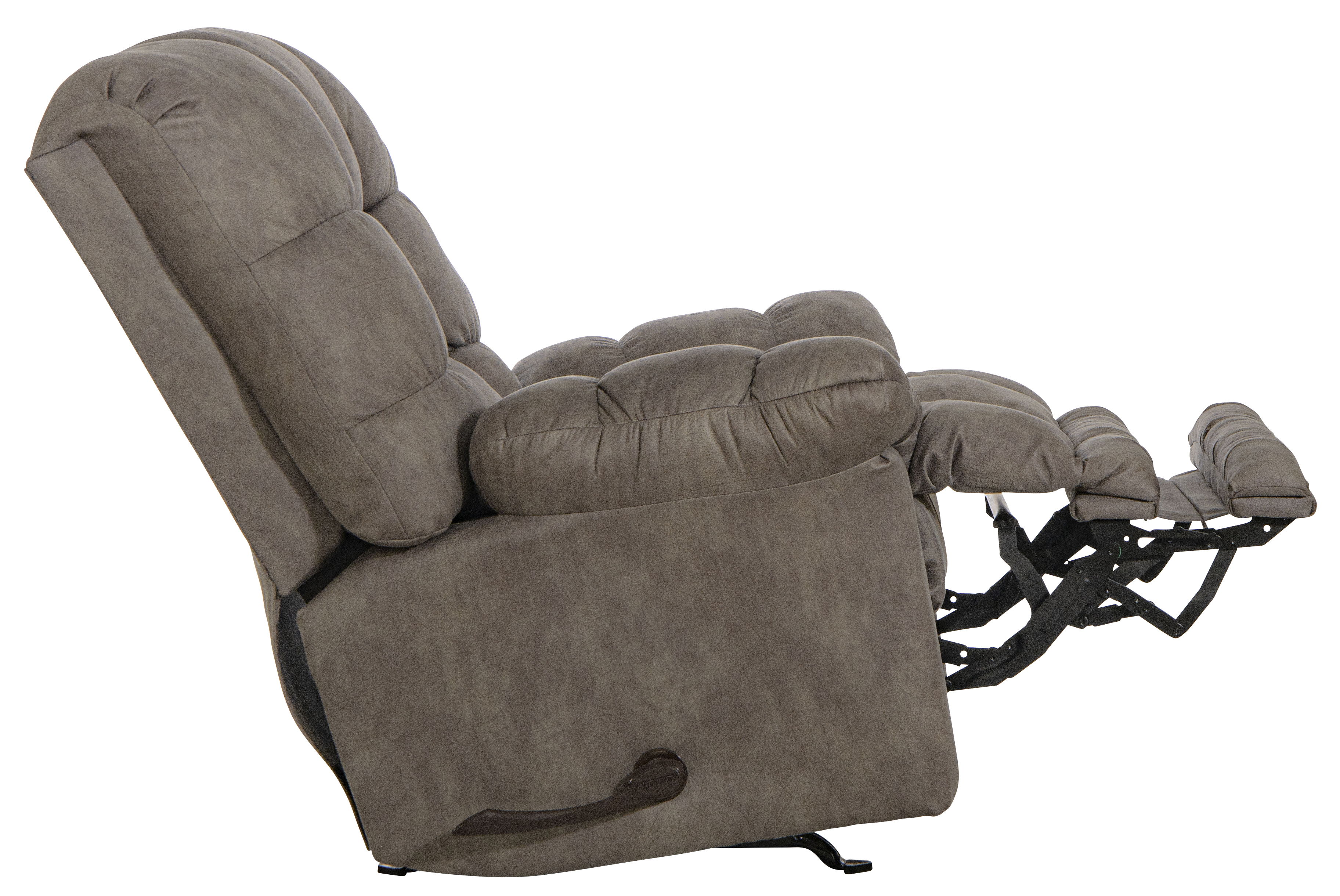Machado - Chaise Rocker Recliner With Oversized Xtra Comfort Footrest - Charcoal