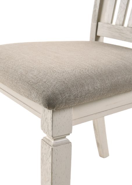 Fedele - Side Chair (Set of 2) - Tan Fabric & Cream, beige, view 2