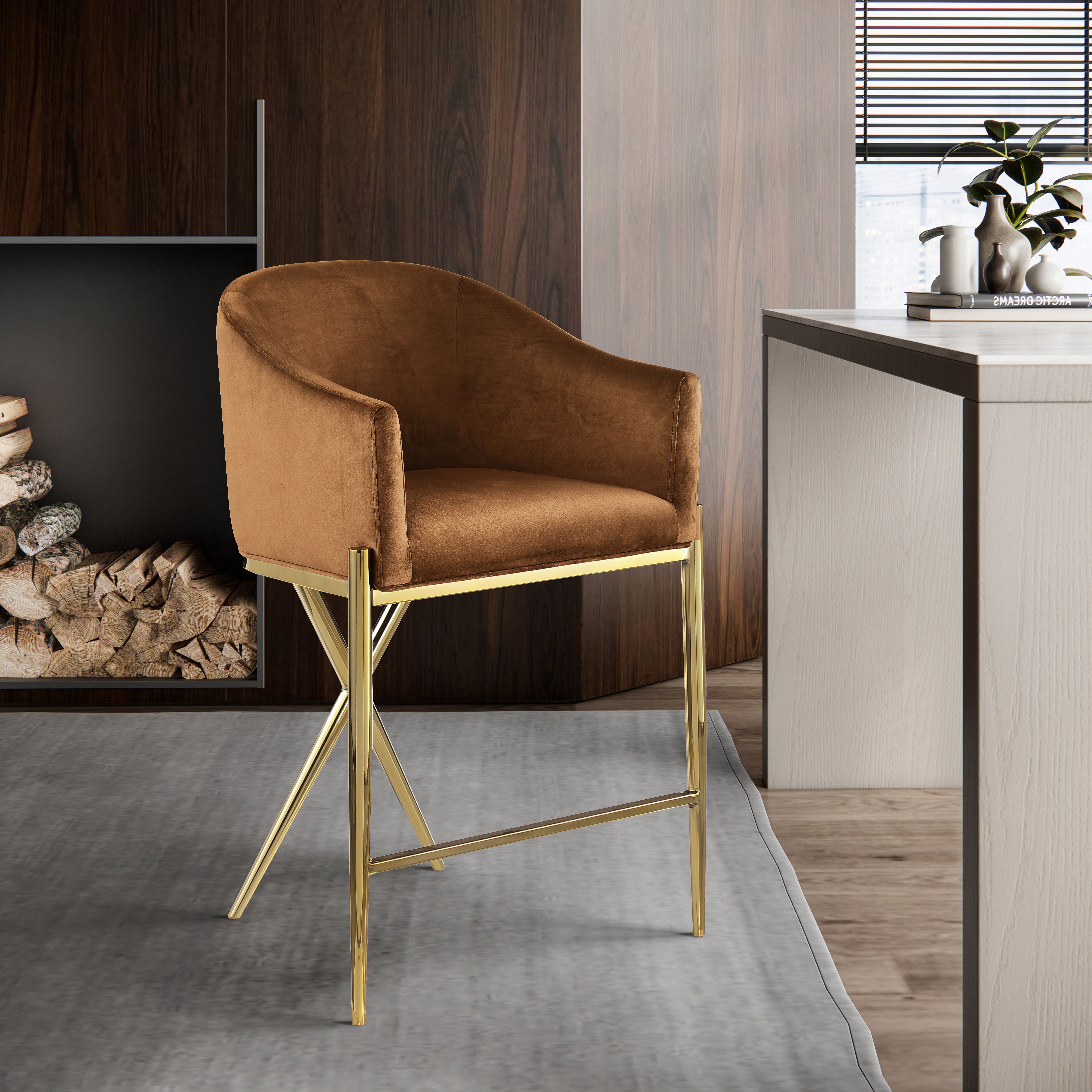 Xavier - Counter Stool - Saddle