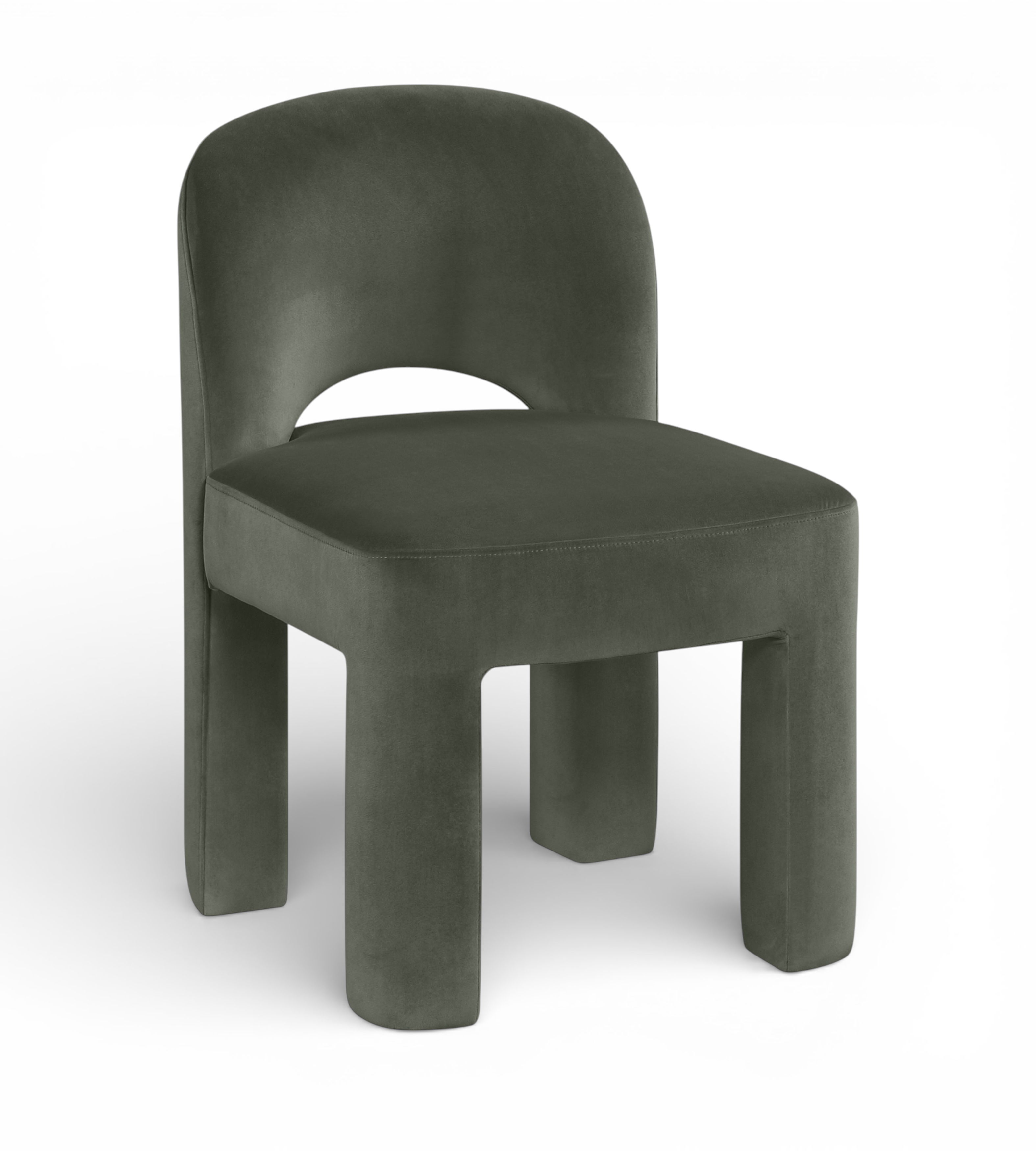 Celine - Velvet Performance Fabric Upholstered Dining Chair (Set of 2) - Green
