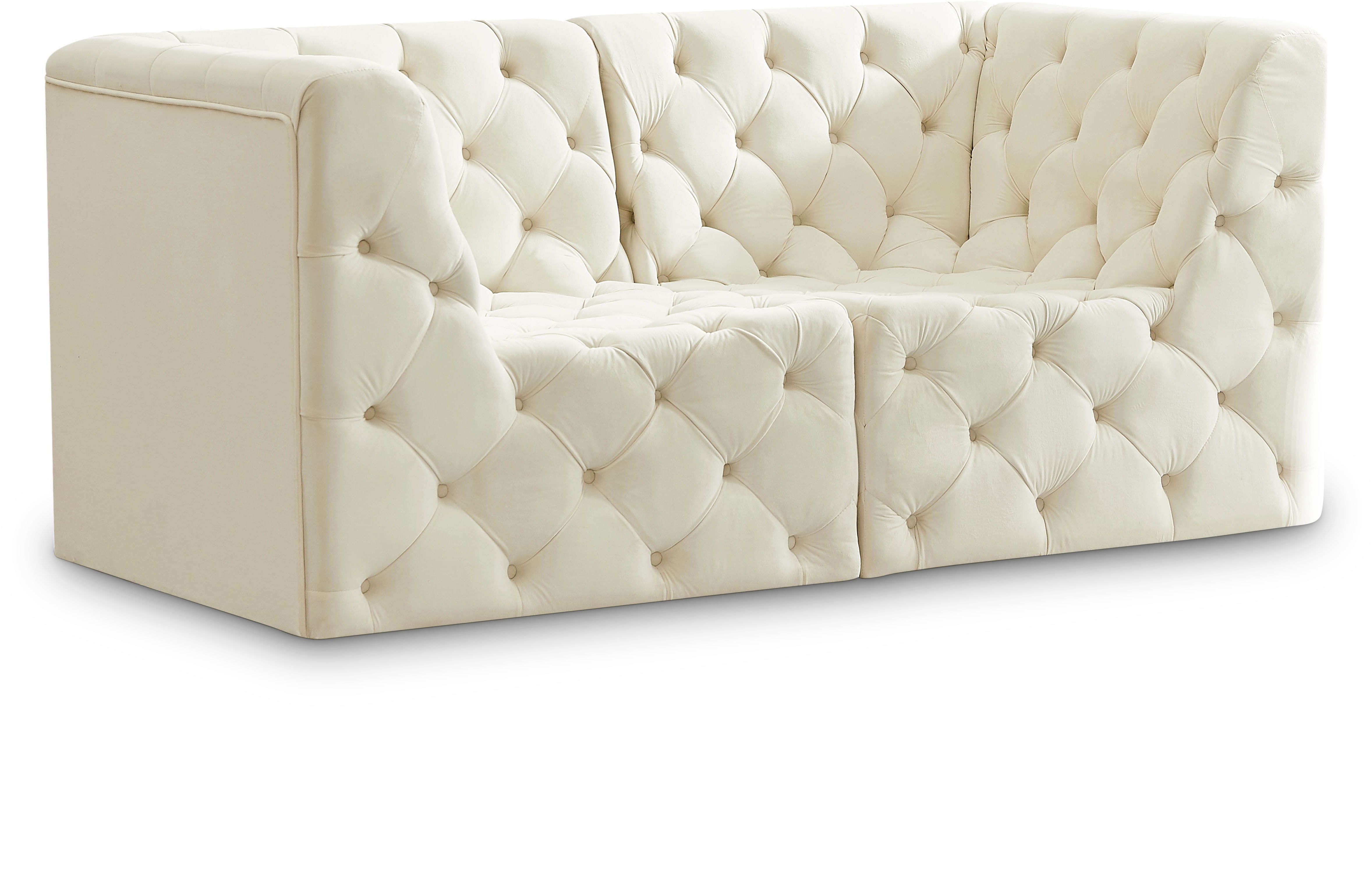 Tuft - 2 Seat Modular Sofa - Cream
