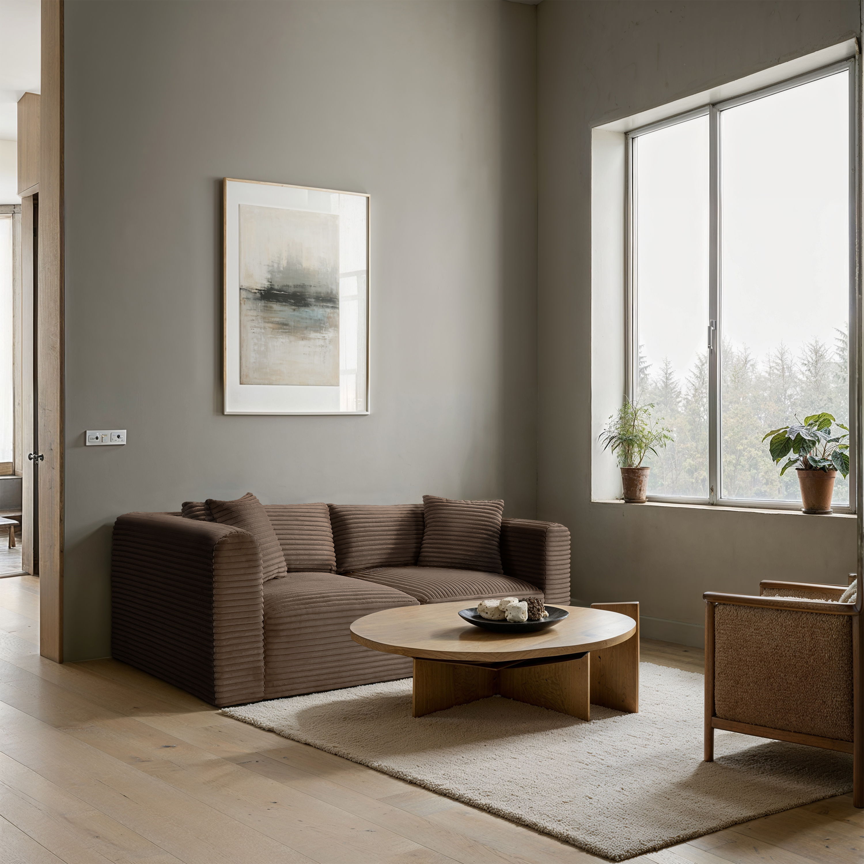 Shaggy - 2 Piece Modular Sofa - Brown