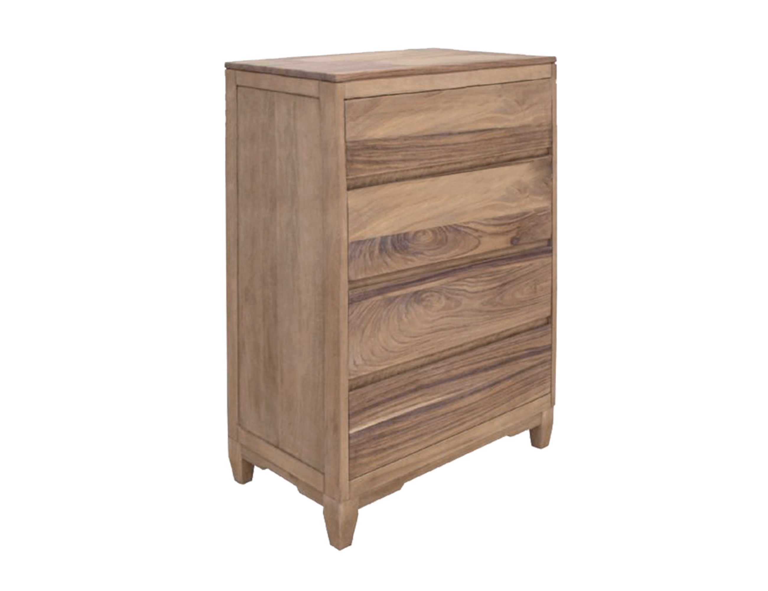 International Furniture Direct Parota Nova - Chest 4 Drawers - Brown Cappuccino