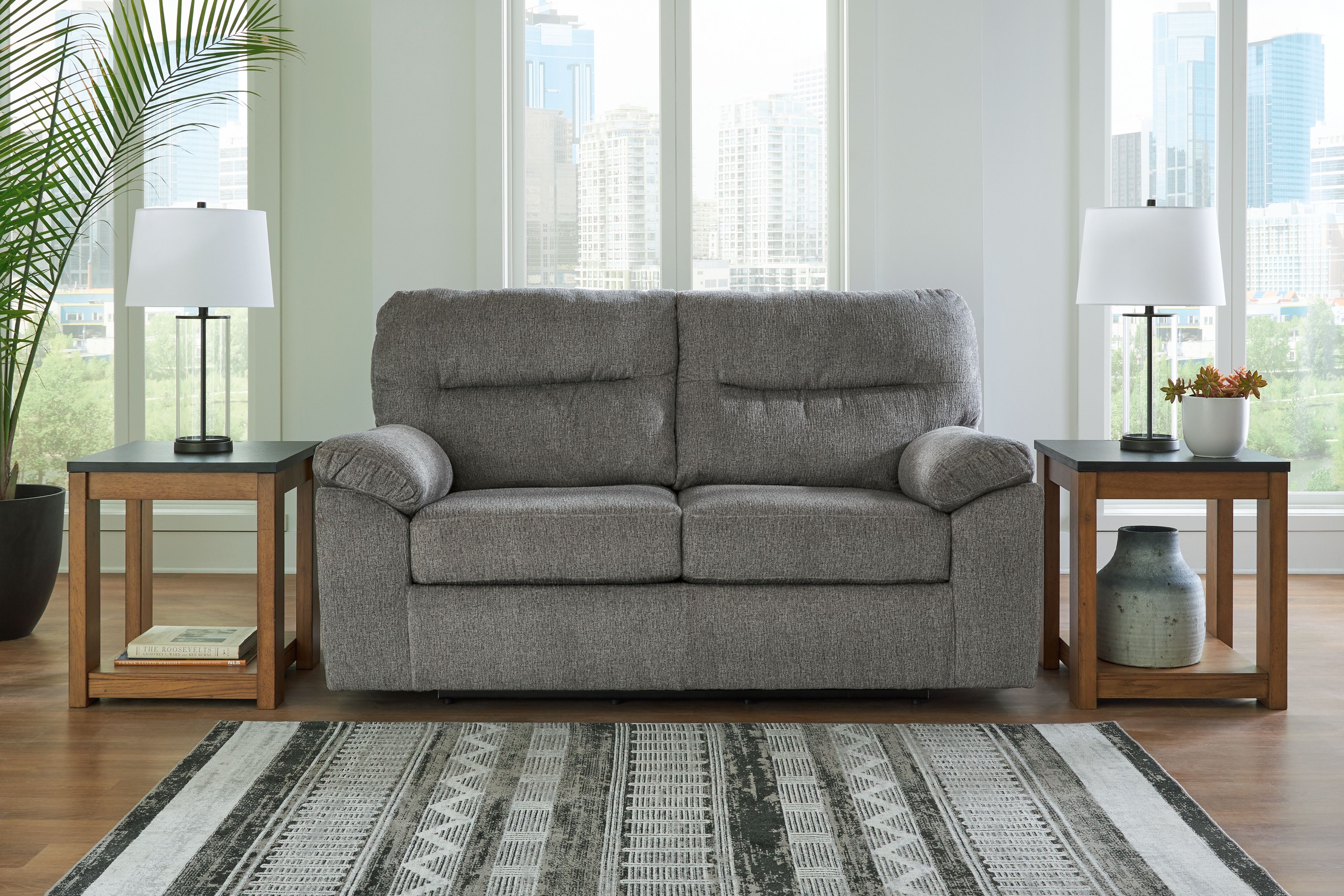 Ashley Furniture Bindura - Glider Loveseat - Mineral - Image 2
