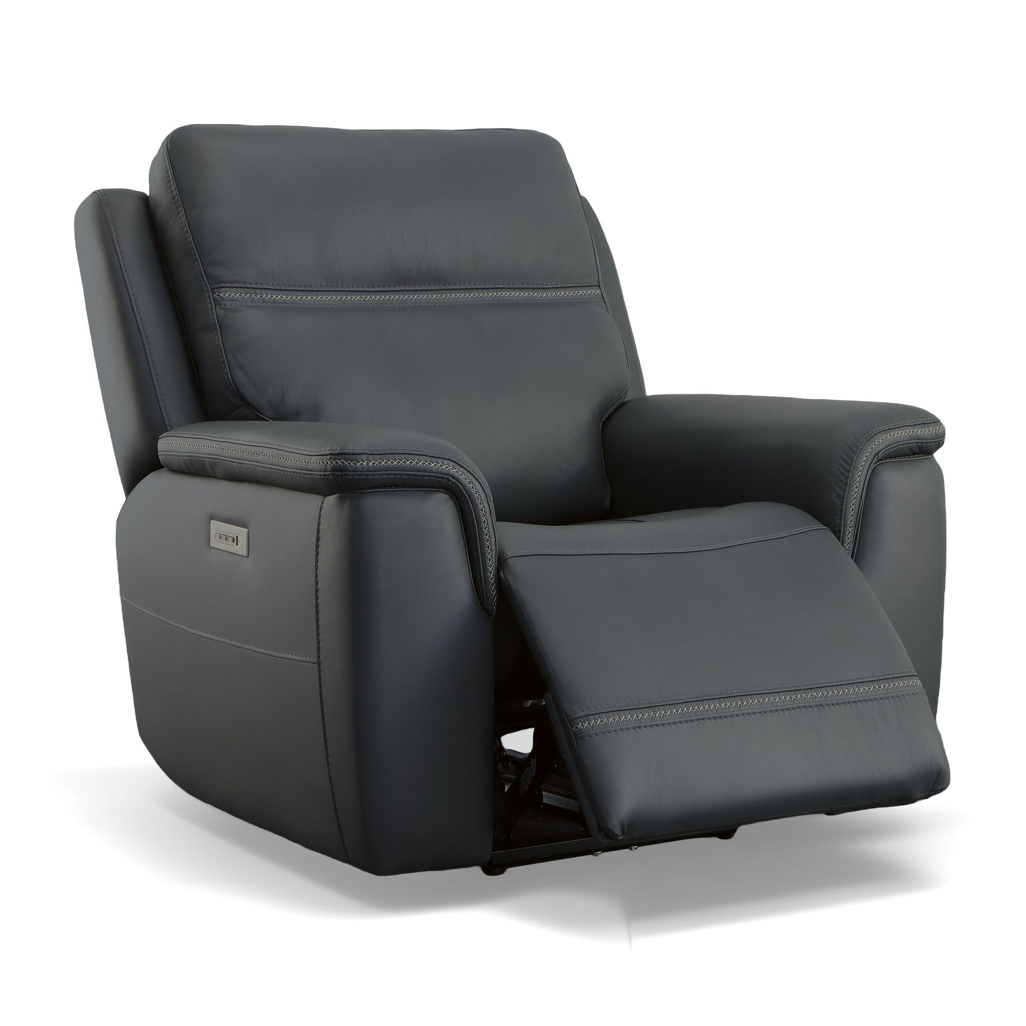 Sawyer - Power Recliner With Power Headrest & Lumbar - Marine, dark gray, view 2