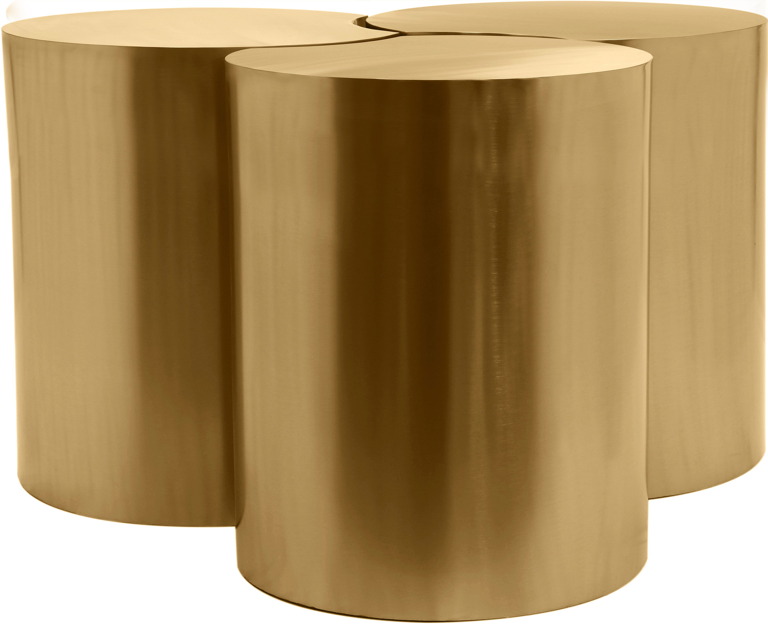 Dimple - 20" 3 Piece Modular Coffee Table - Gold