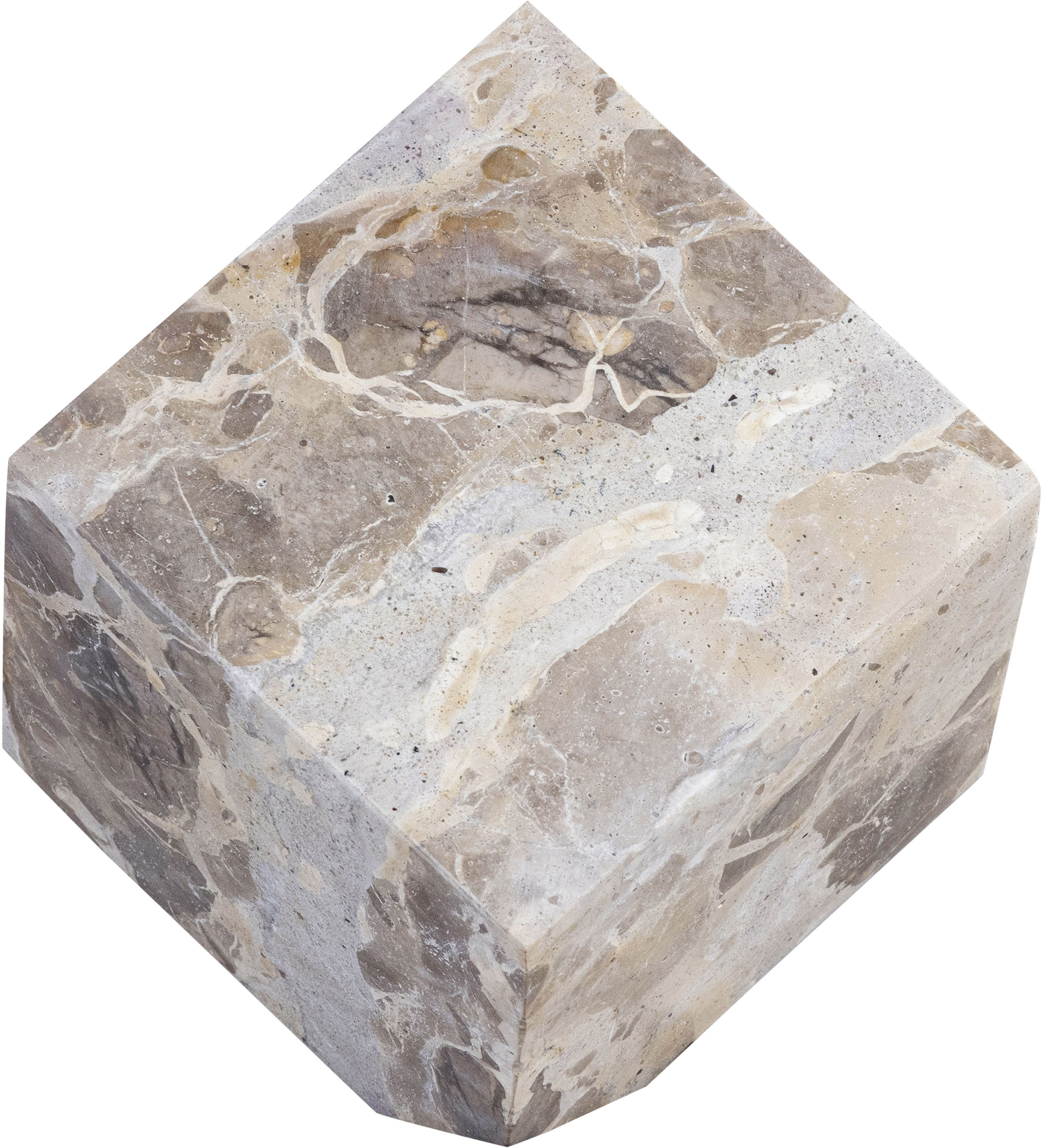Block - Marble Decorative Cube - Beige