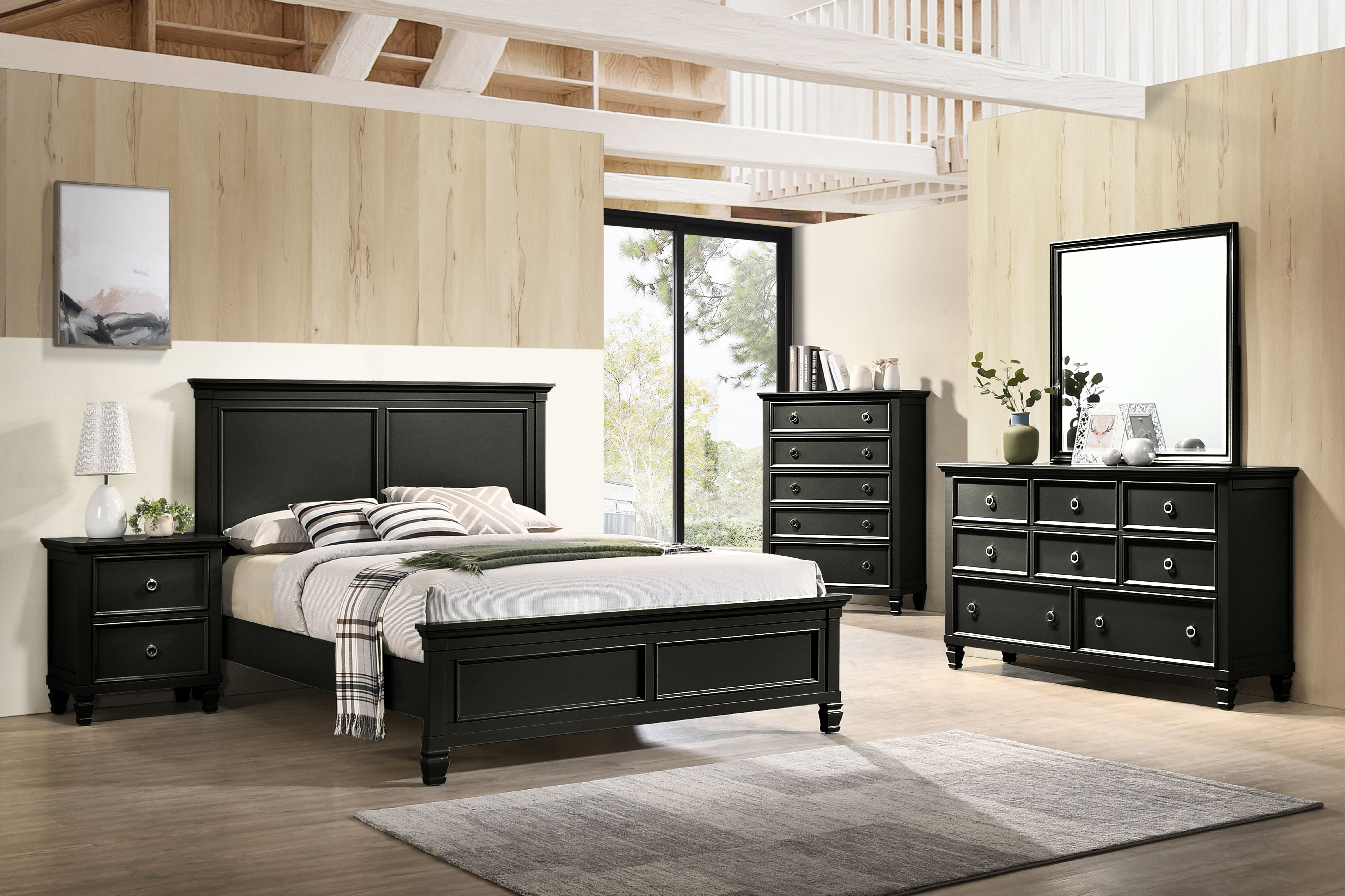 Tamarack - Mirror - Black, black, view 6