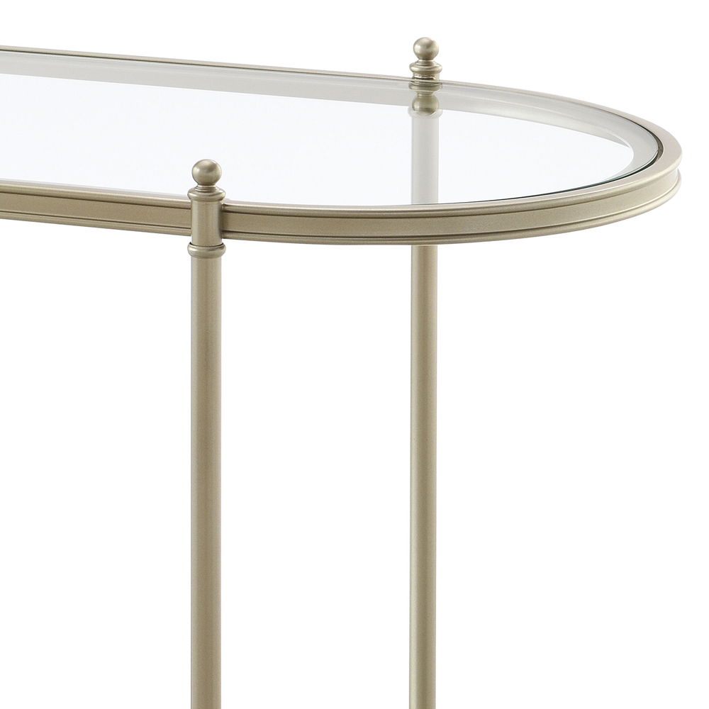 Zaba - Sofa Table - Glass Top & Champagne, silver, view 8