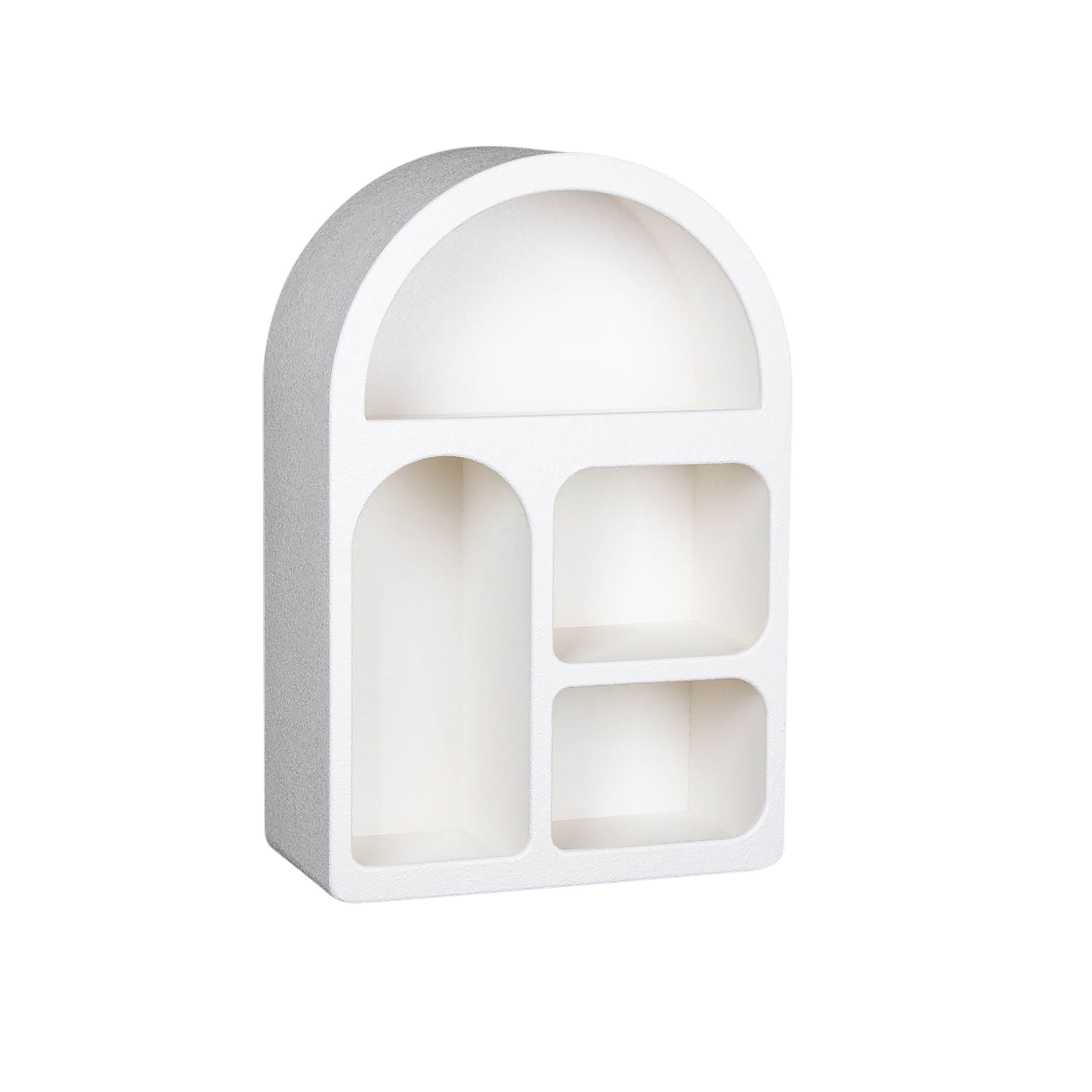 24\" Arch Rough Finish Wall Shelf - White