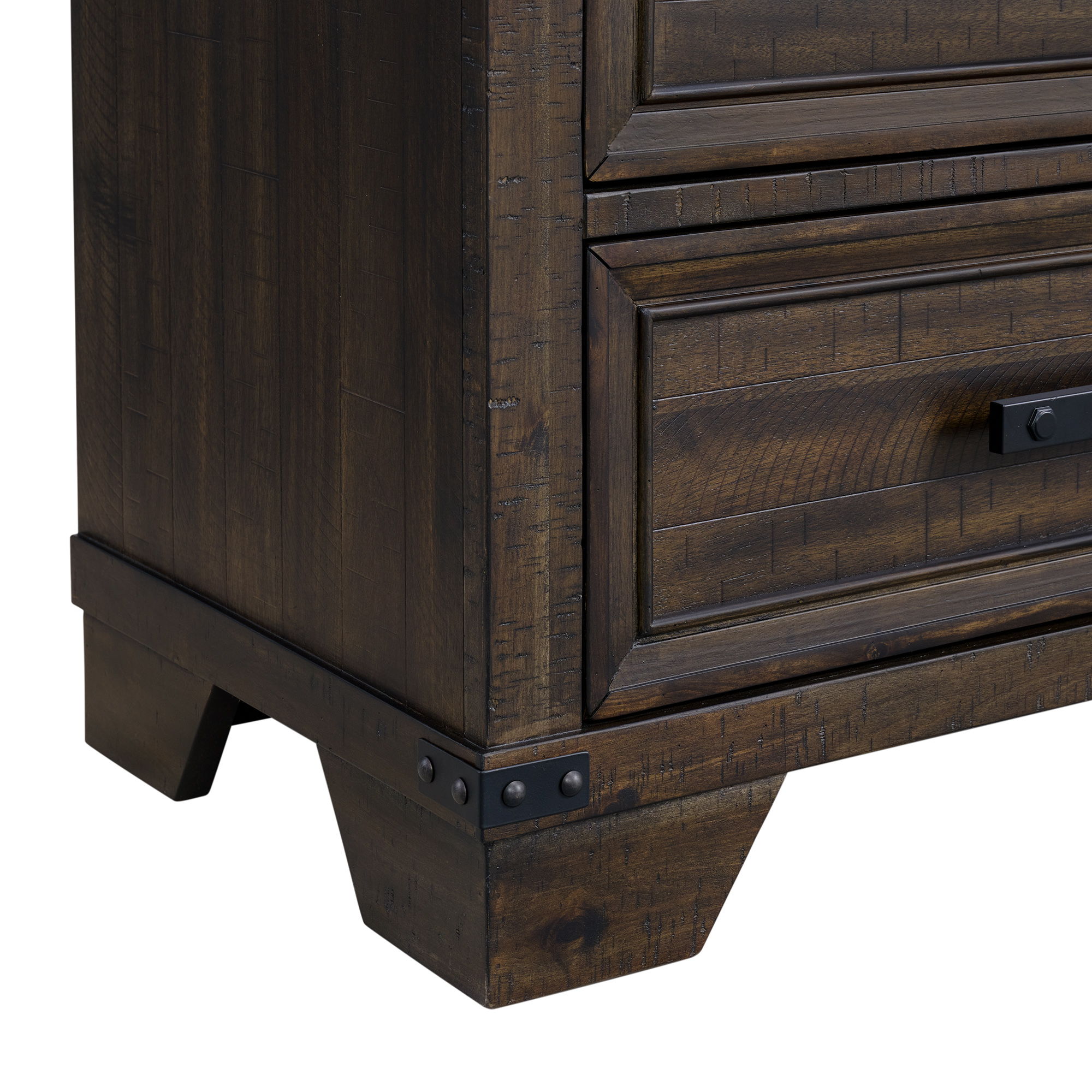 Colorado City - 6-Drawer Door Chest - Charcoal