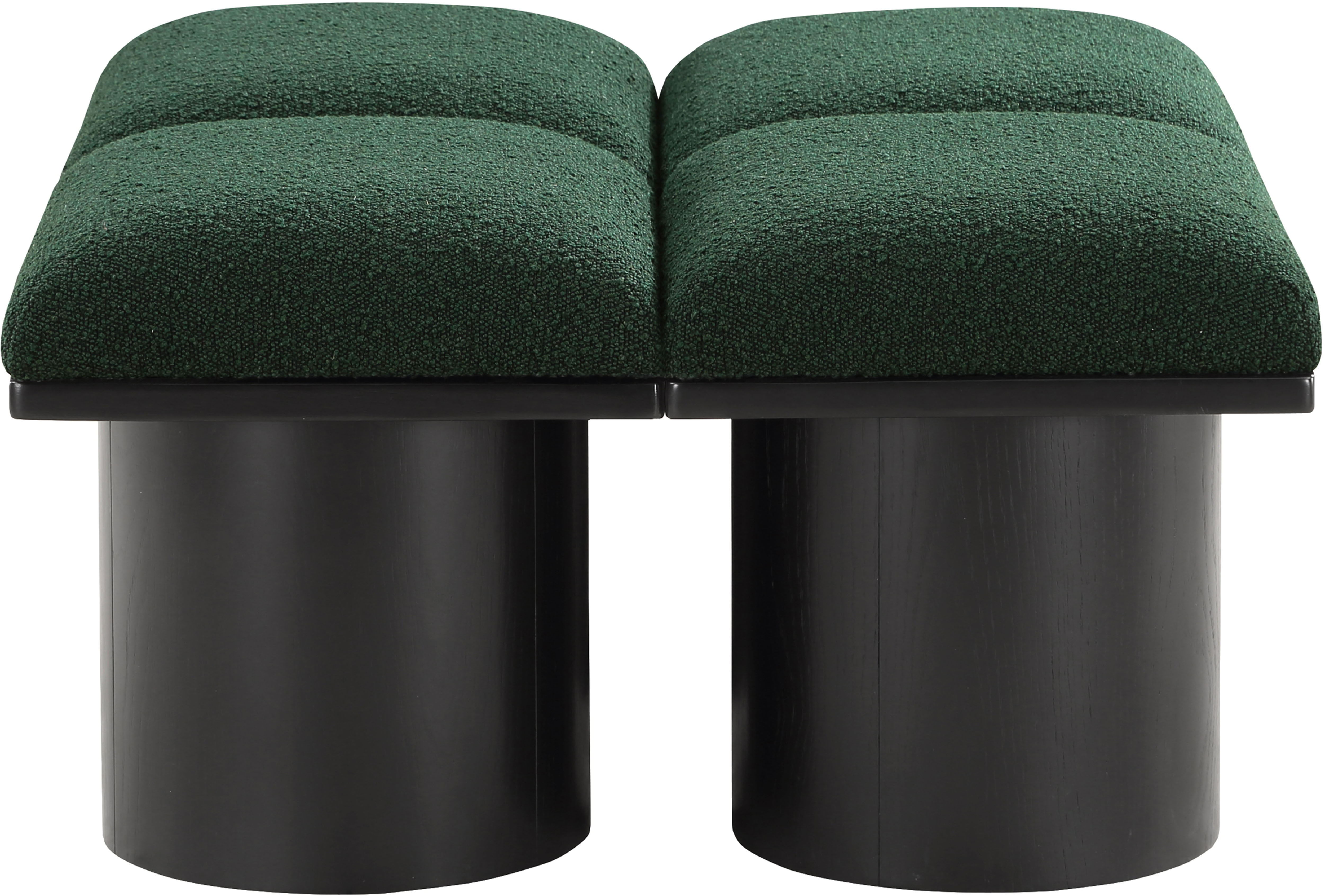 Pavilion - 31" 4 Piece Modular Bench With Black Base - Green