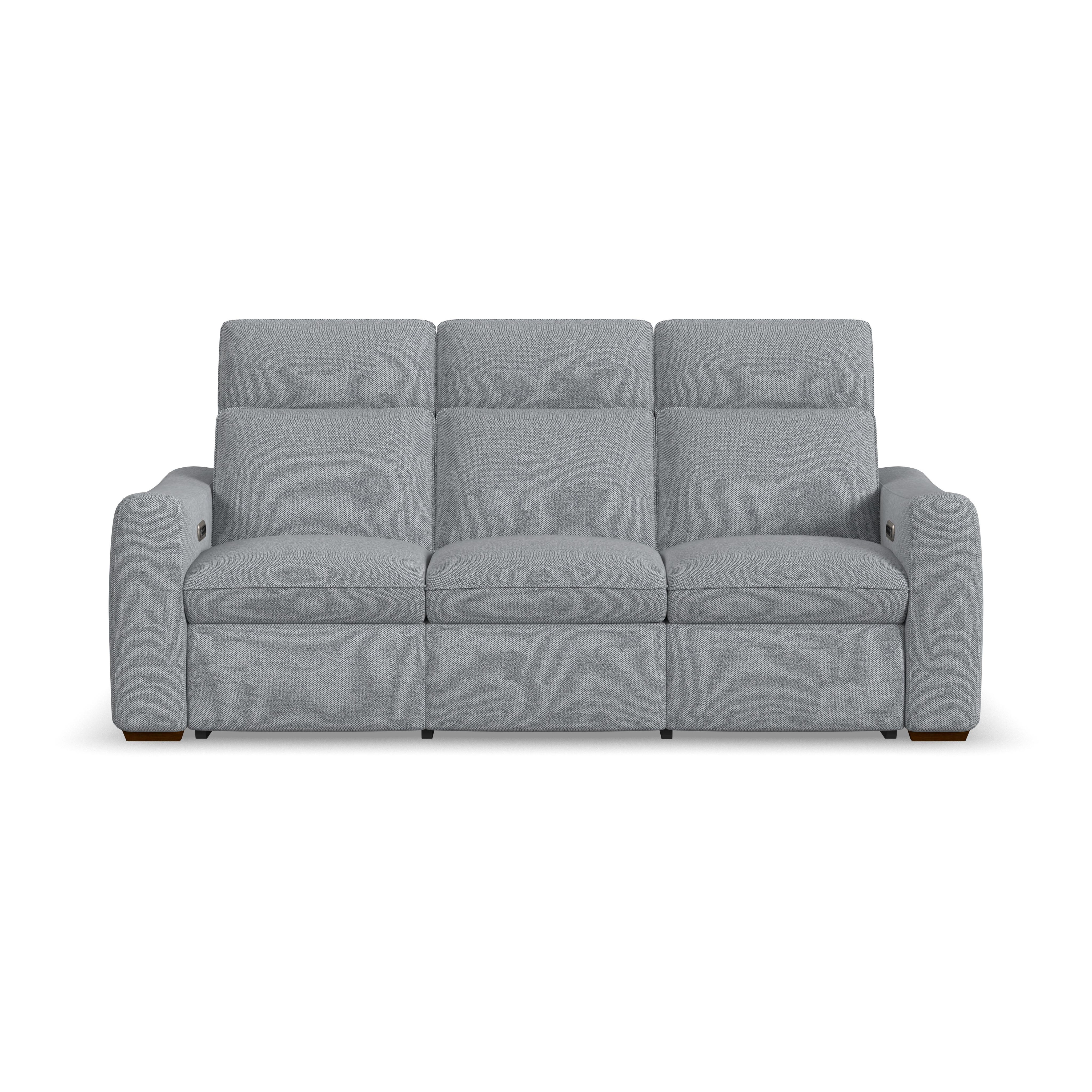 Ava - Power Reclining Sofa With Power Headrest & Lumbar - Gray, gray, view 2