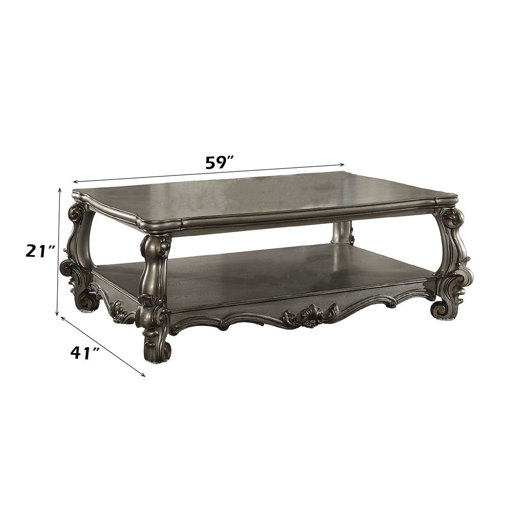 Versailles - Coffee Table - Antique Platinum, silver, view 6