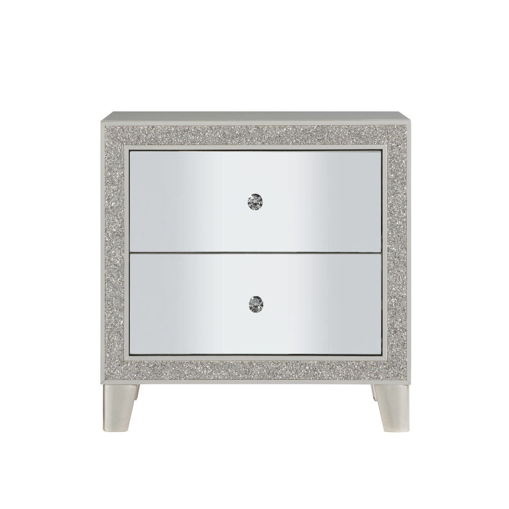 Sliverfluff - Nightstand - Mirrored & Champagne, silver, view 8
