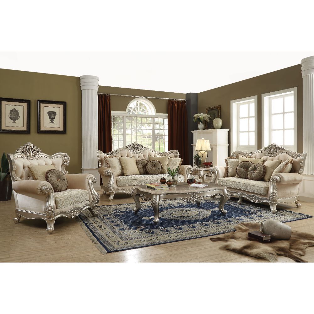 Bently - Sofa With 7 Pillows (Same Lv01579) - Fabric & Champagne, beige, view 2