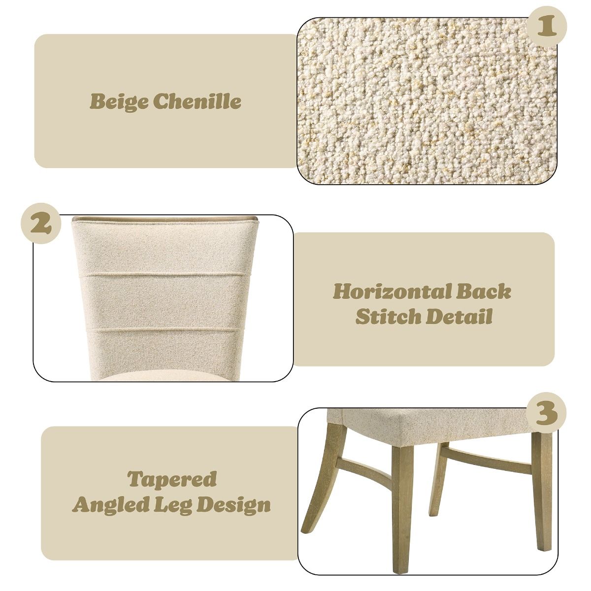 Olinda - Side Chair (Set of 2) - Linen, beige, view 8