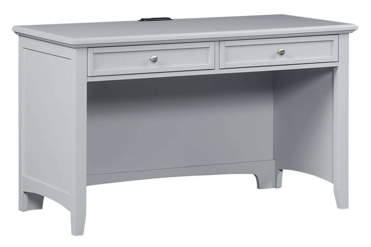 Bonanza - 2-Drawer Laptop/Tablet Desk with Charging Station - Gray Image