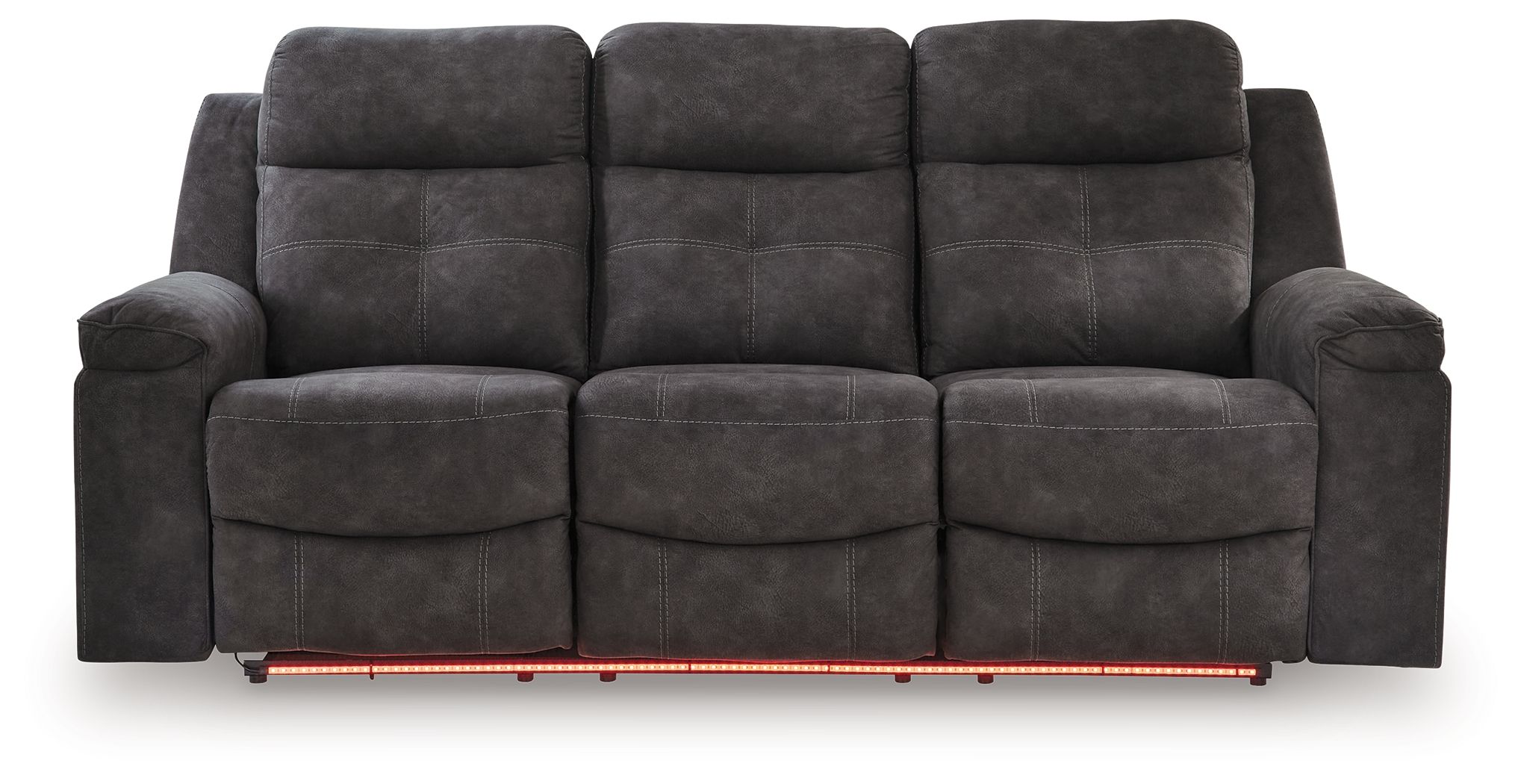 Ashley Furniture Brysonview - 3 Pc. - Reclining Sofa, Reclining Loveseat With Console, Recliner - Charcoal - Image 6