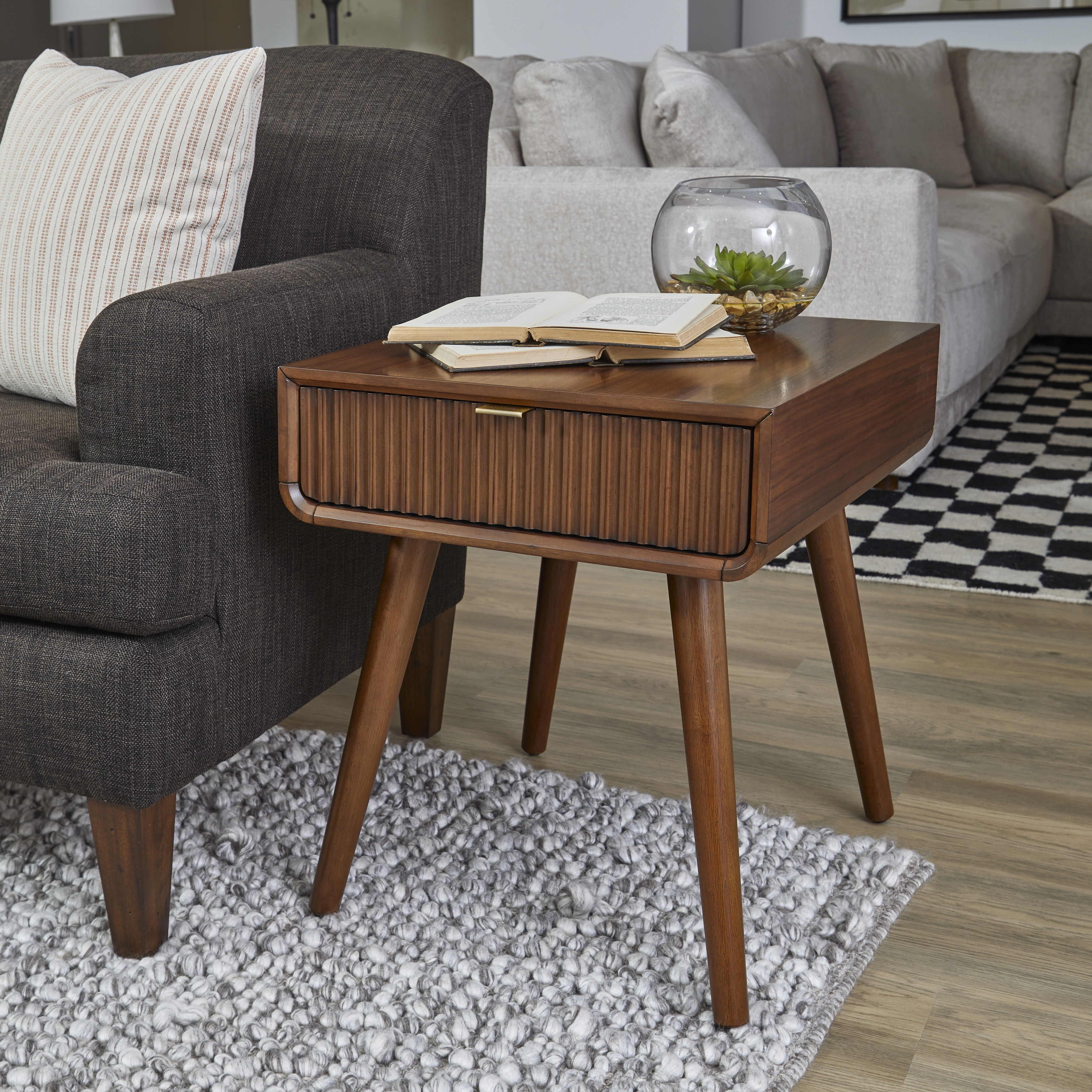 Ludwig - Occasional End Table - Dark Brown, dark brown