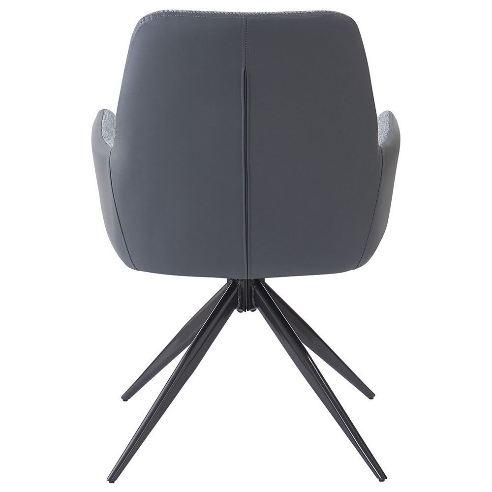 Hester - Arm Chair (Set of 2) - Gray Fabric, dark gray, view 4