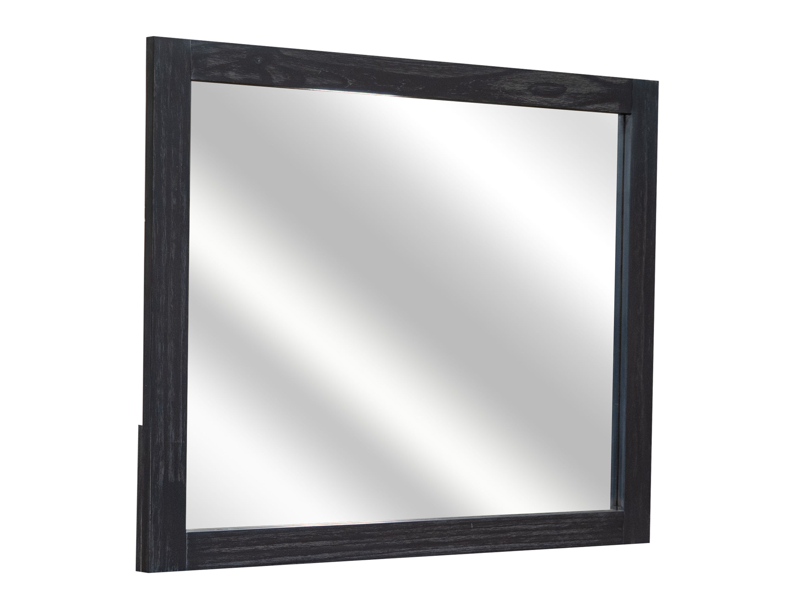 International Furniture Direct Empire - Mirror - Satin Black / Brown