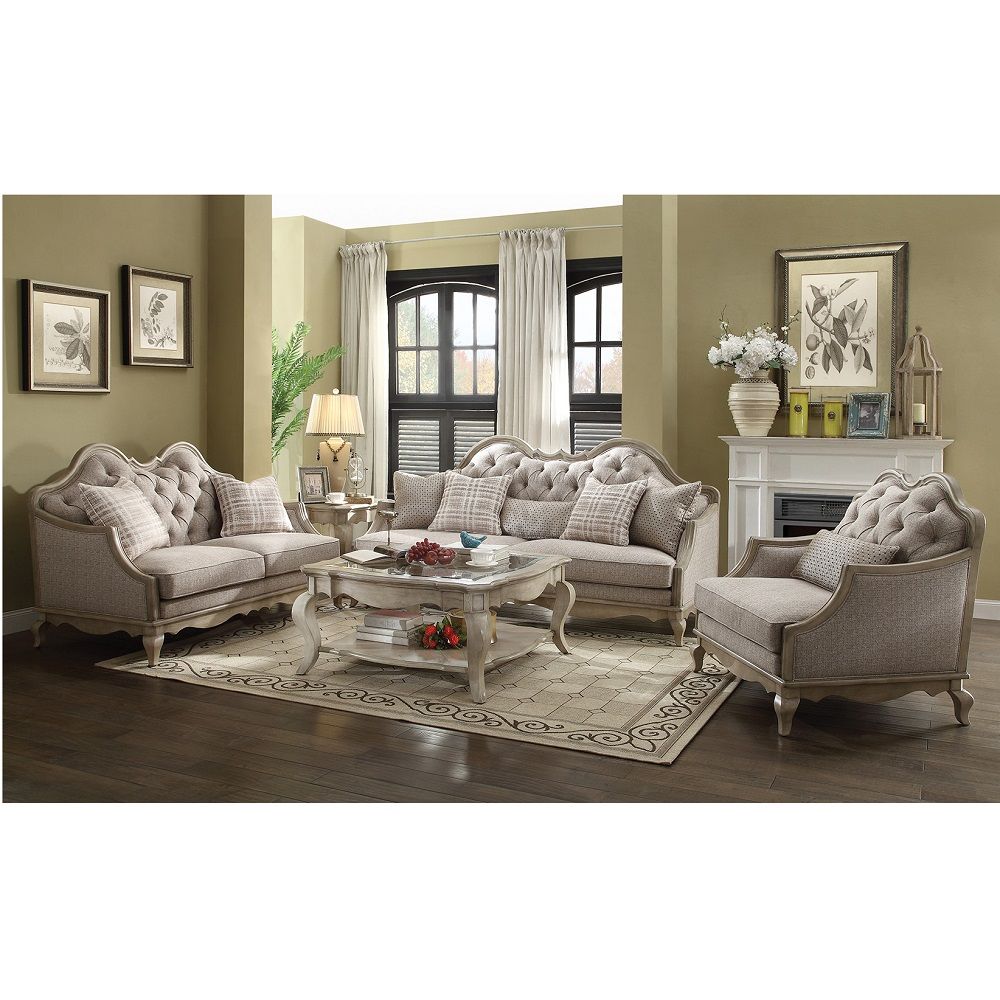 Chelmsford - Sofa With 5 Pillows - Beige Fabric & Antique Taupe, beige, view 3